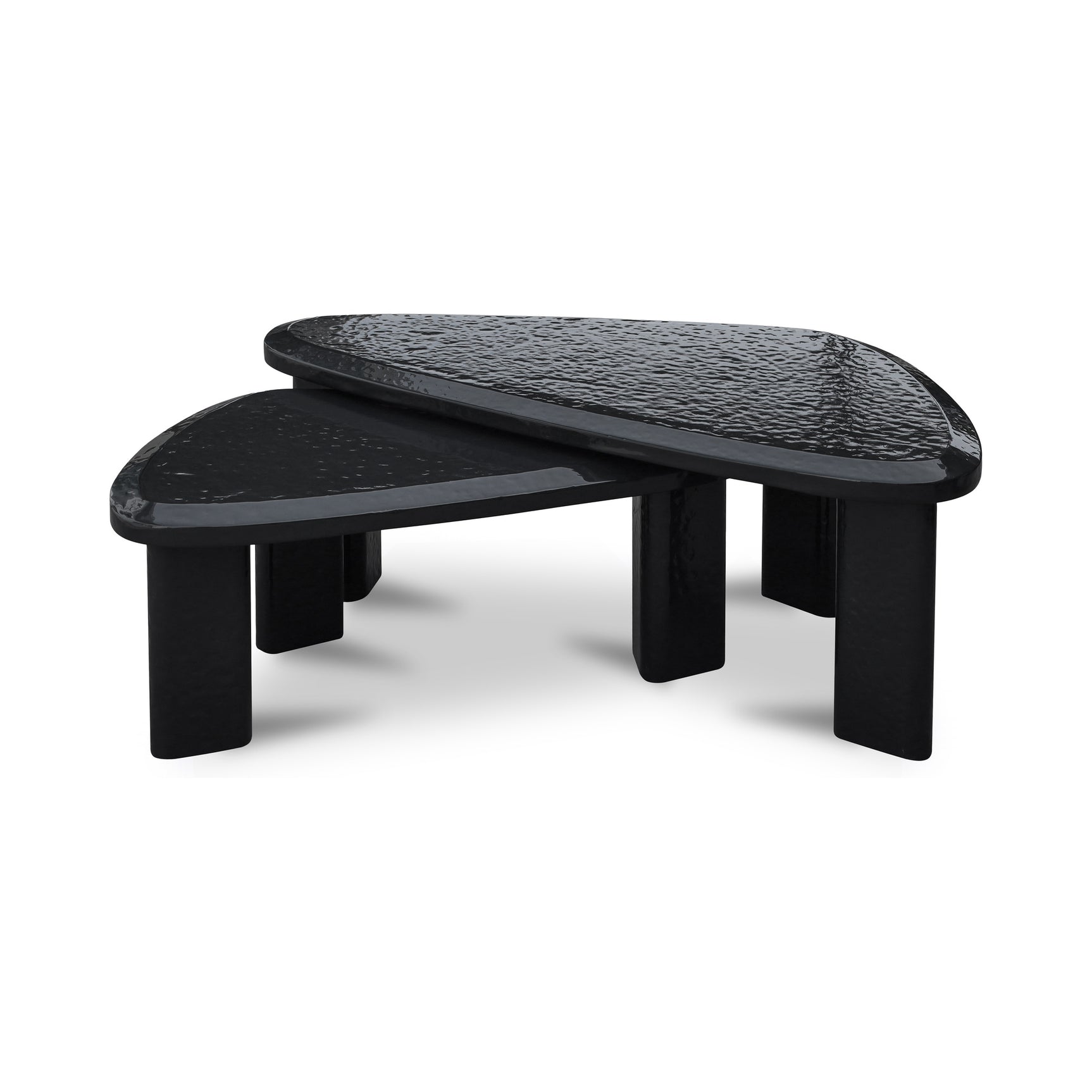 Sophie Charcoal Lacquer Outdoor Nesting Table Set