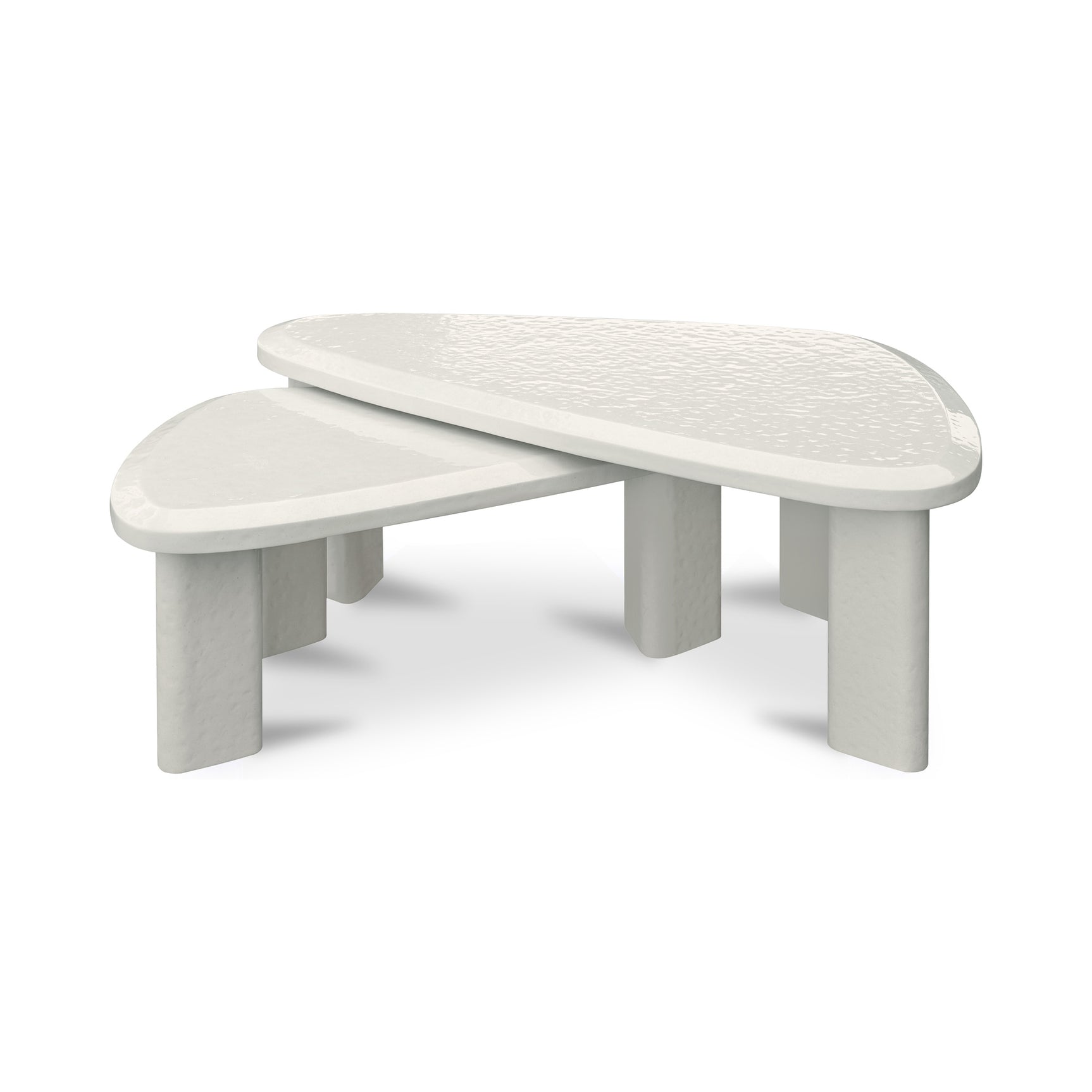 Sophie Cream Lacquer Outdoor Nesting Table Set