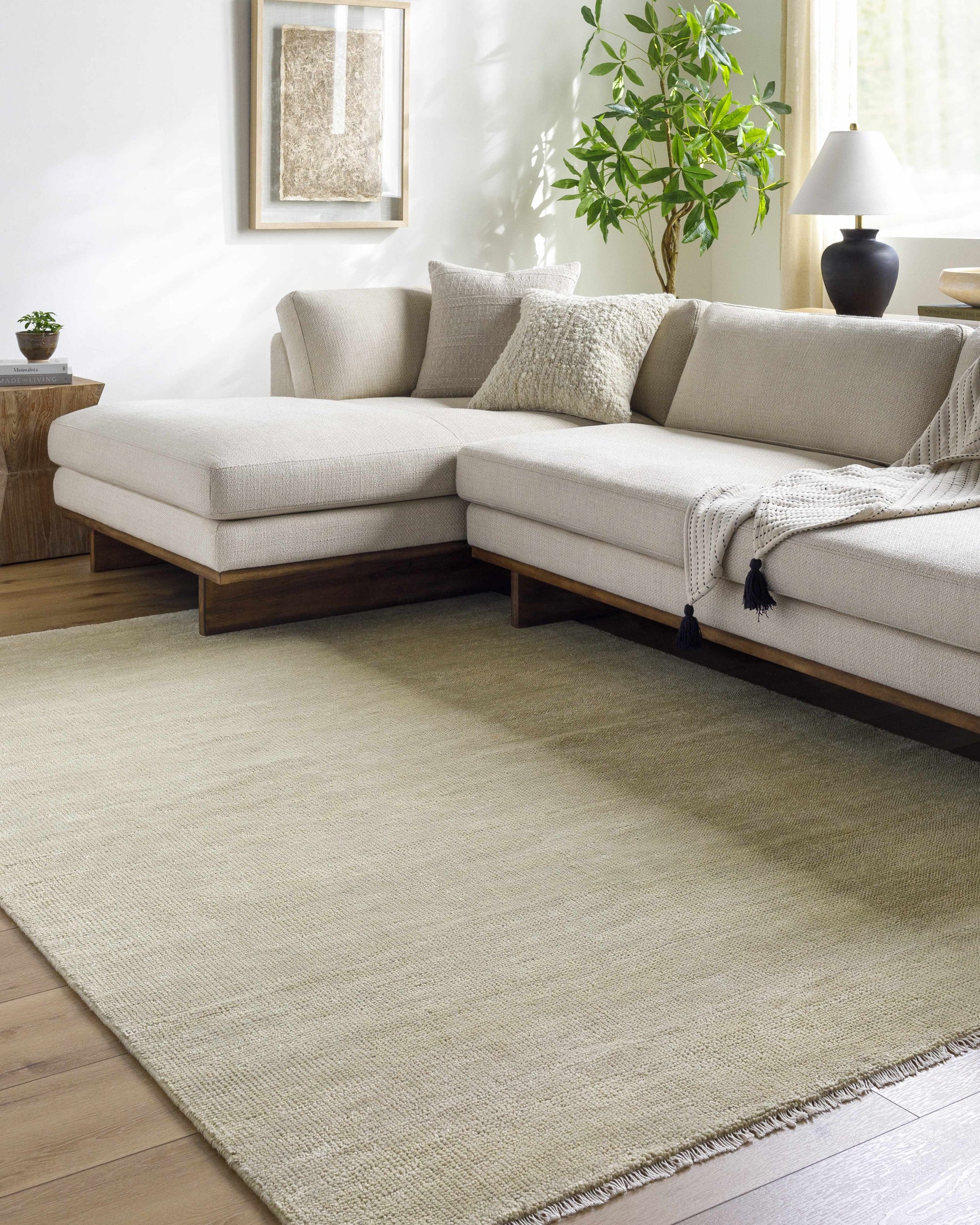 Powa Light Yellow Area Rug - Clearance
