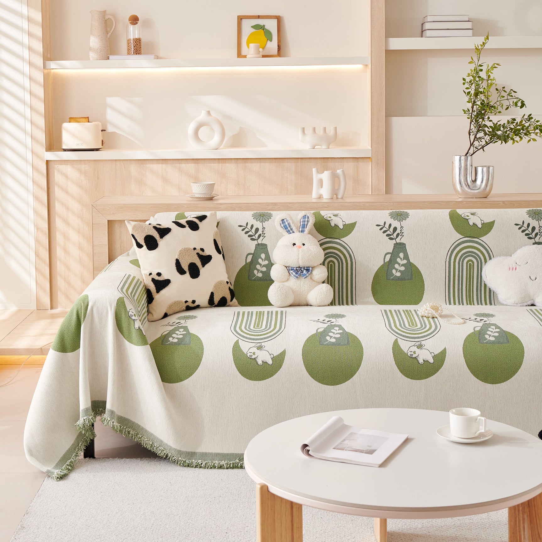 Decorative Throw Blankets for Couch Reversible Chenille Furniture Throw Covers for Sectional Sofa