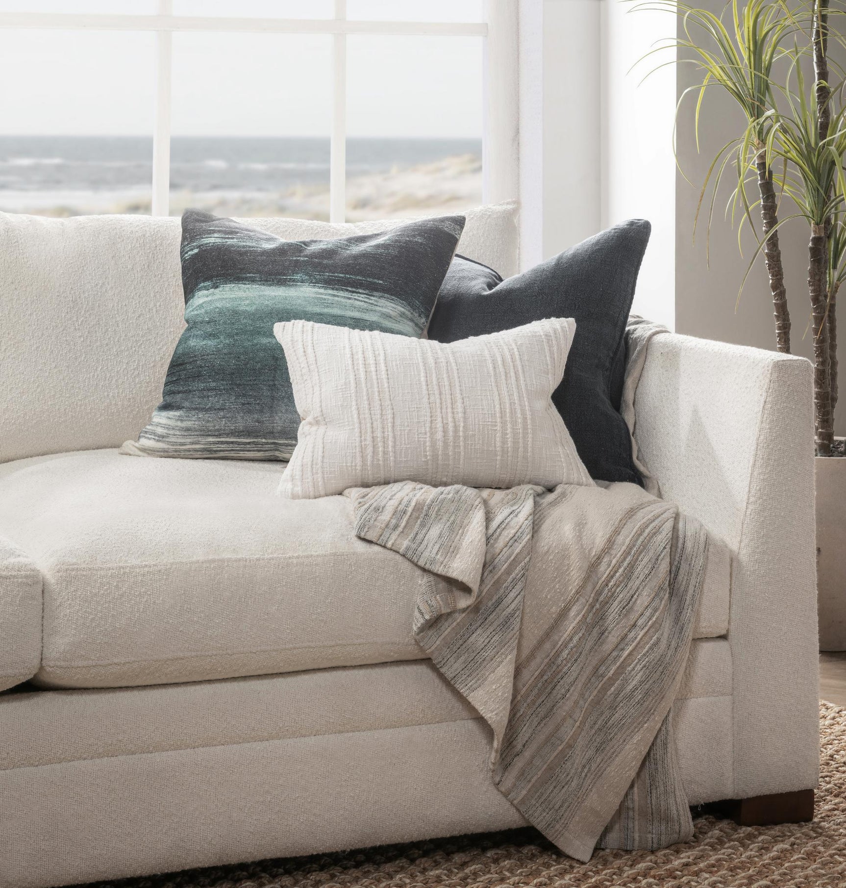 SLD Bedford Ganache Linen 22x22 Throw Pillow (Set of 2) - Ornate Home