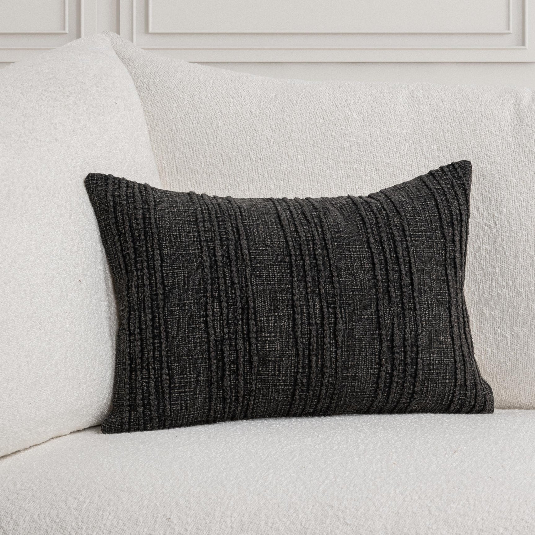 SLD Gratitude Black Multiple Sizes Throw Pillow (Set of 2) - Ornate Home