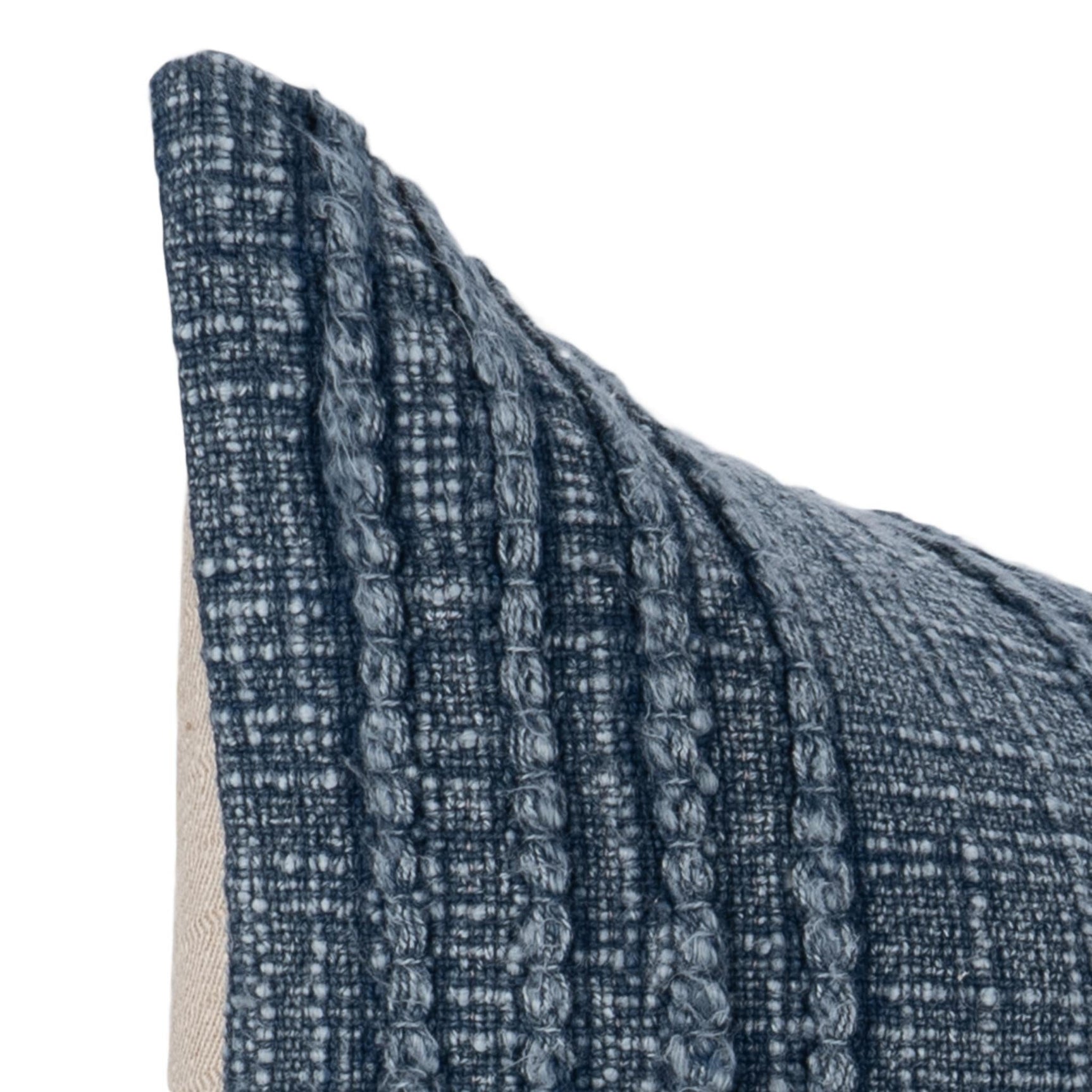 SLD Gratitude Navy Blue Multiple Sizes Throw Pillow (Set of 2) - Ornate Home