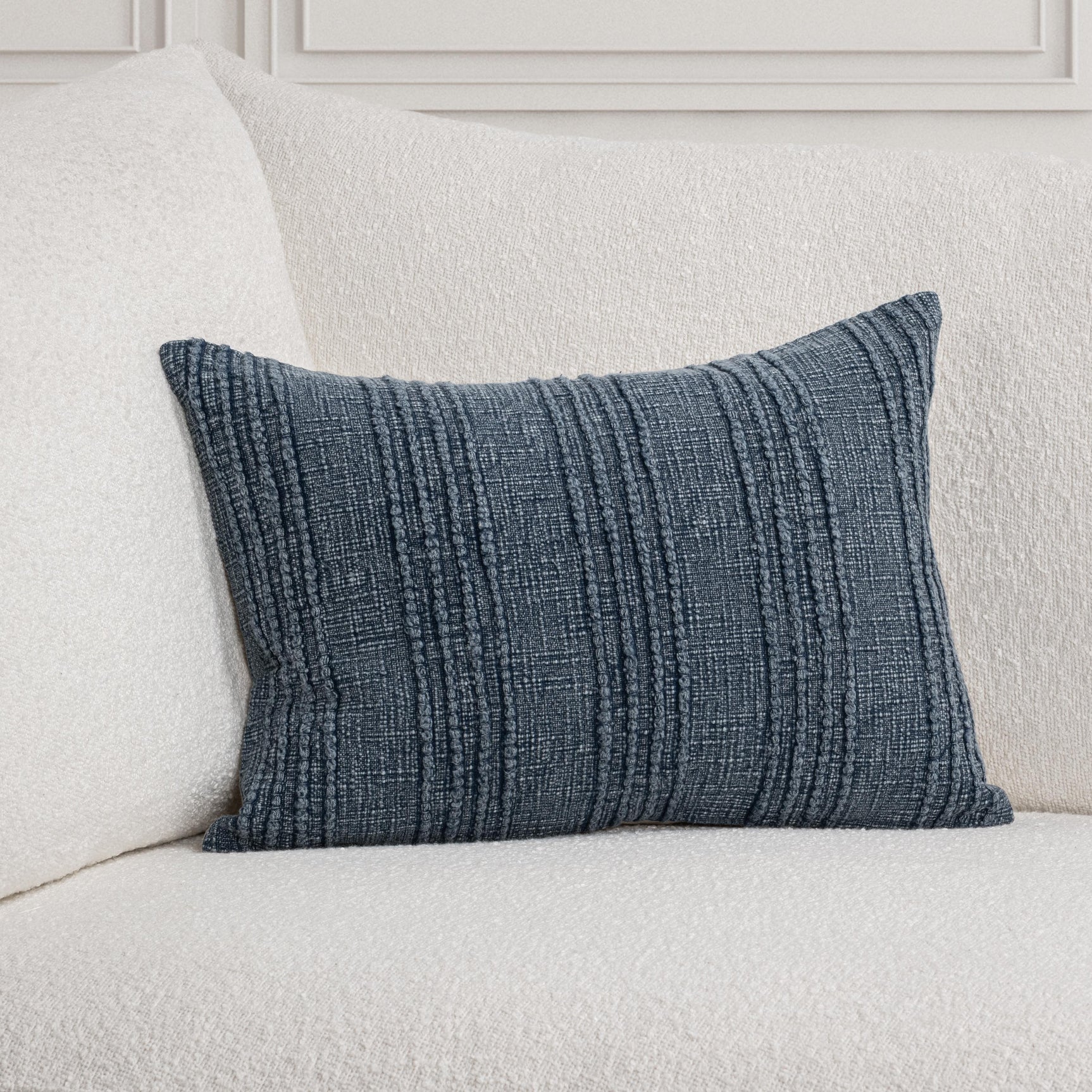 SLD Gratitude Navy Blue Multiple Sizes Throw Pillow (Set of 2) - Ornate Home