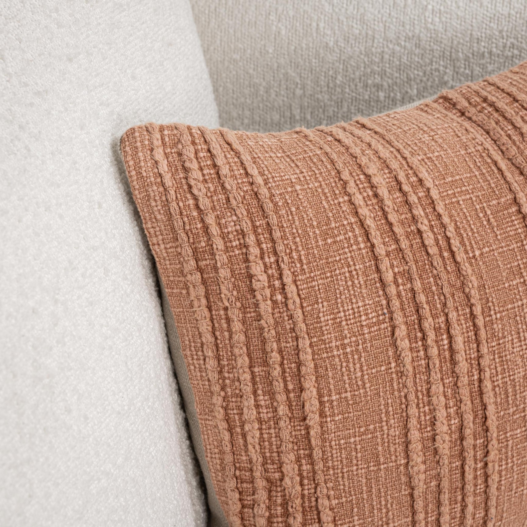 SLD Gratitude Terracotta Multiple Sizes Throw Pillow (Set of 2) - Ornate Home