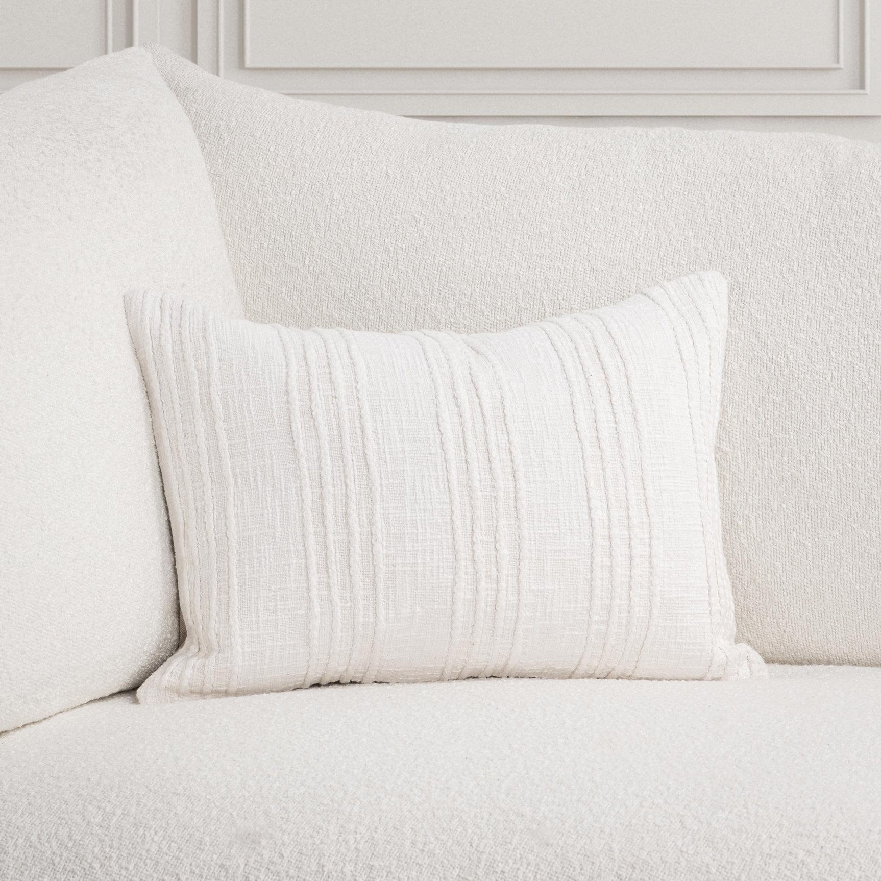 SLD Gratitude White Multiple Sizes Throw Pillow (Set of 2) - Ornate Home