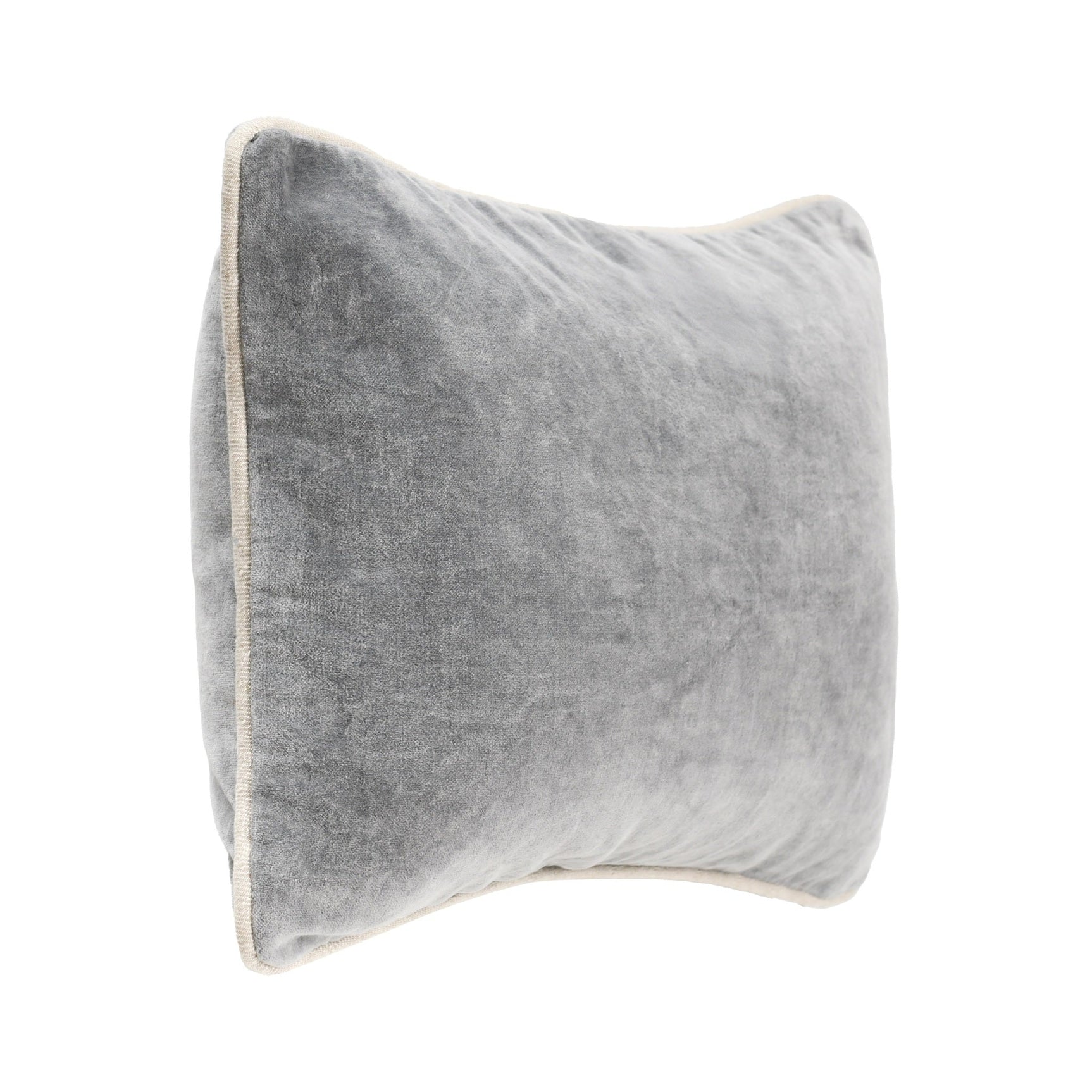 SLD Heirloom Stone Gray Velvet Multiple Sizes Throw Pillow (Set of 2) - Ornate Home