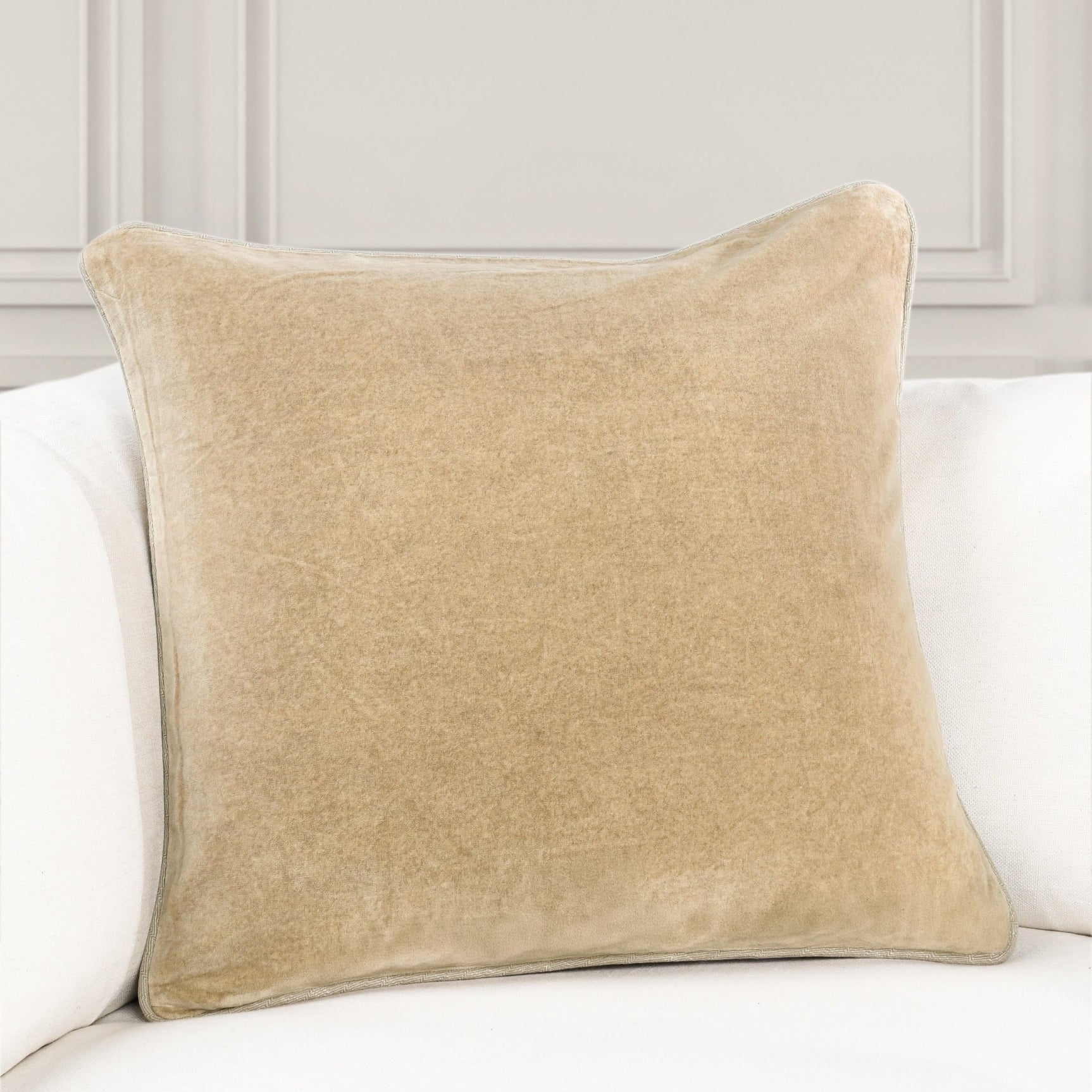 SLD Heirloom Wheat Velvet Multiple Sizes Throw Pillow (Set of 2) - Ornate Home