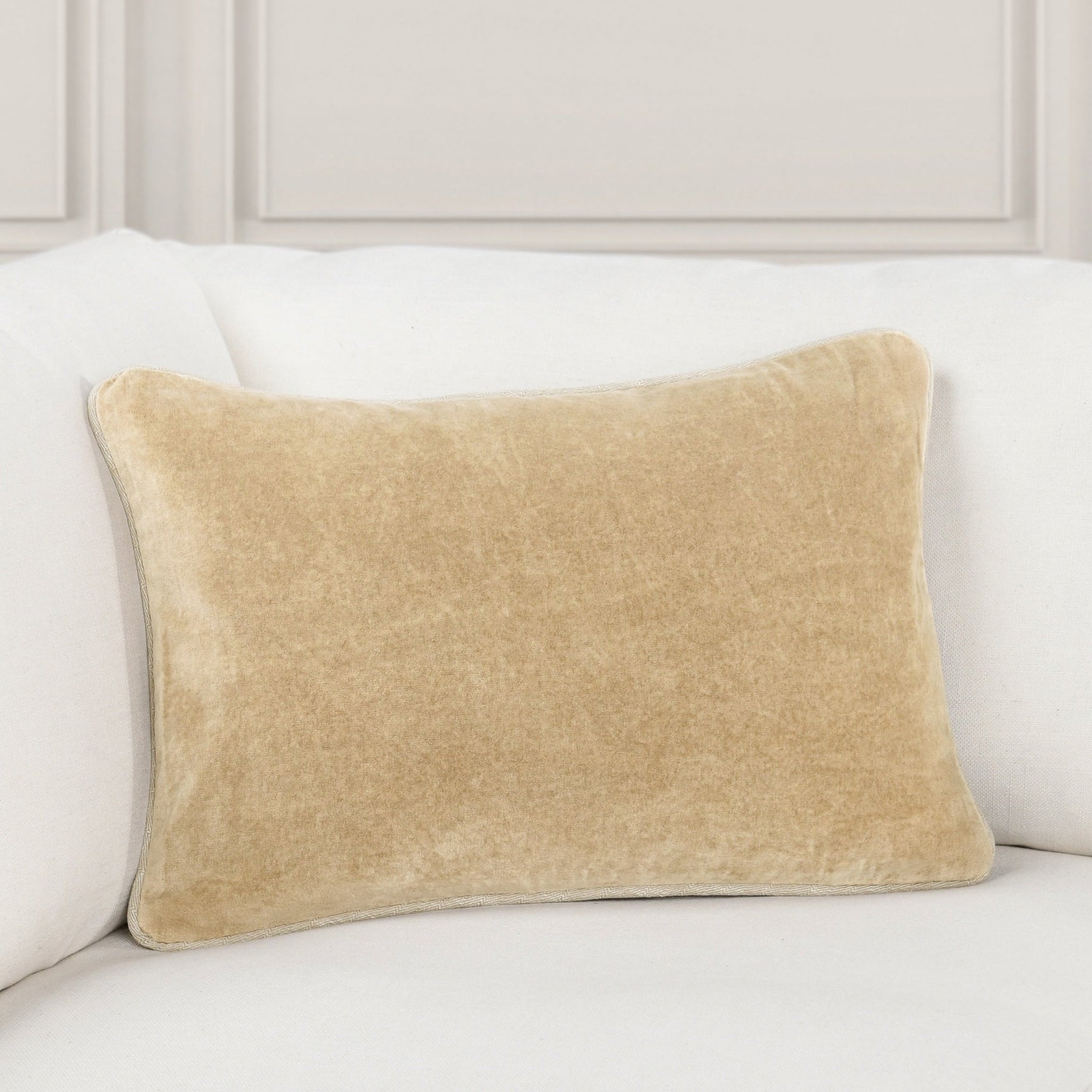 SLD Heirloom Wheat Velvet Multiple Sizes Throw Pillow (Set of 2) - Ornate Home