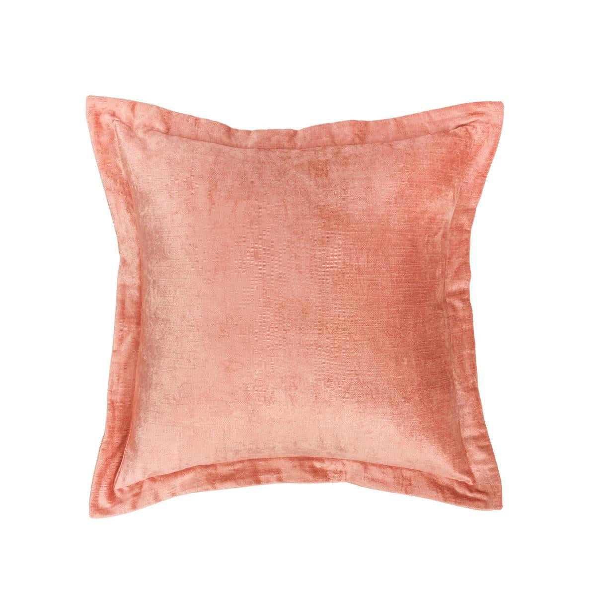 SLD Lapis Dusty Coral Velvet 22x22 Throw Pillow (Set of 2) - Ornate Home