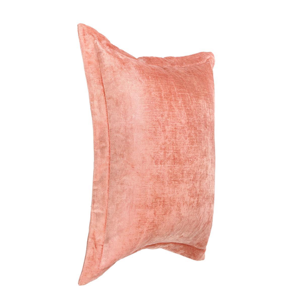 SLD Lapis Dusty Coral Velvet 22x22 Throw Pillow (Set of 2) - Ornate Home