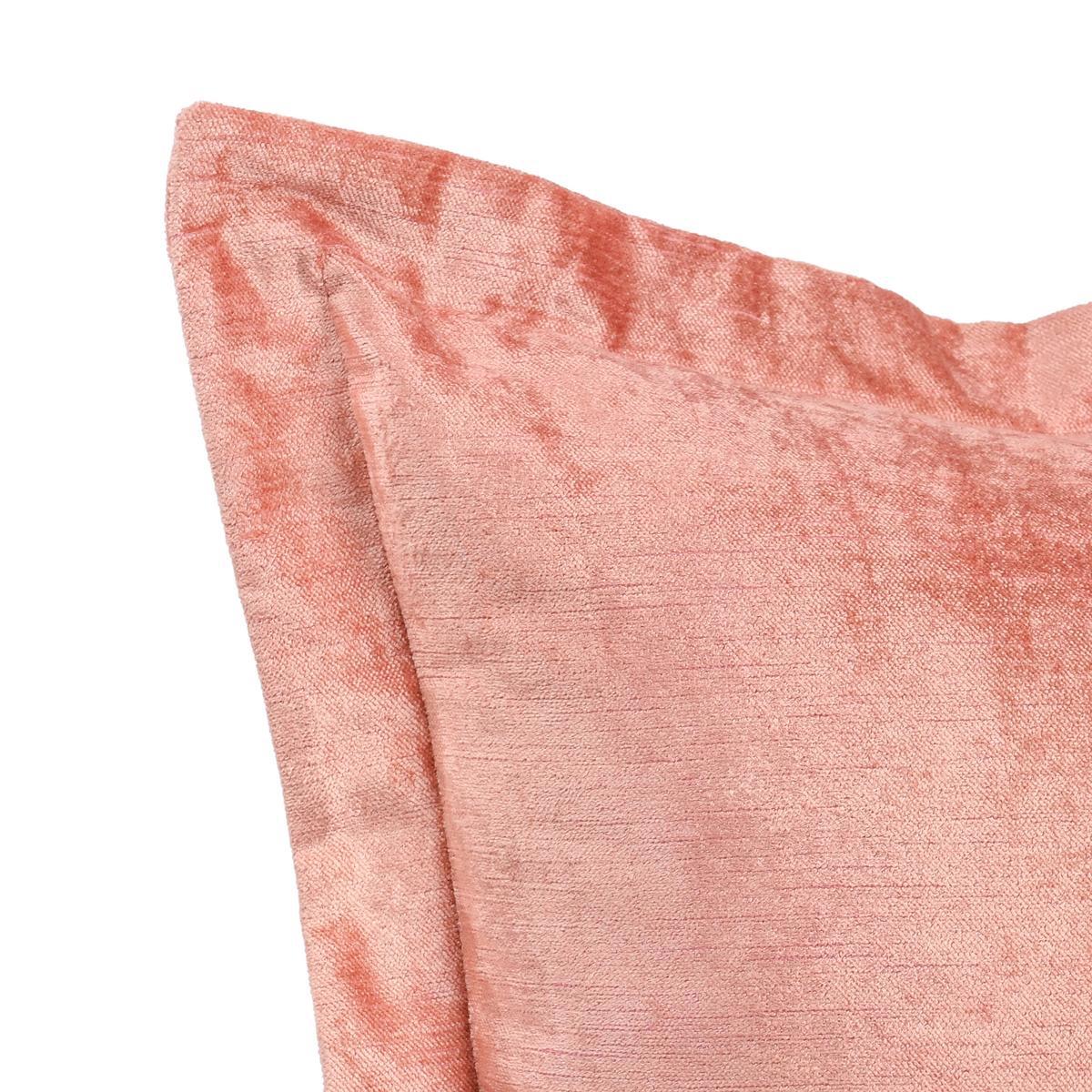 SLD Lapis Dusty Coral Velvet 22x22 Throw Pillow (Set of 2) - Ornate Home