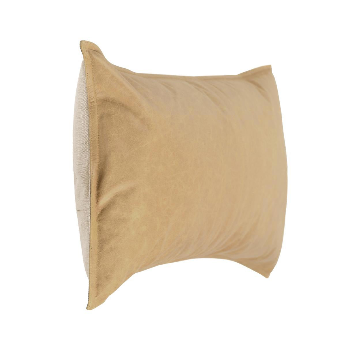 SLD Leather Golden Wheat Multiple Sizes Throw Pillow (Set of 2) - Ornate Home