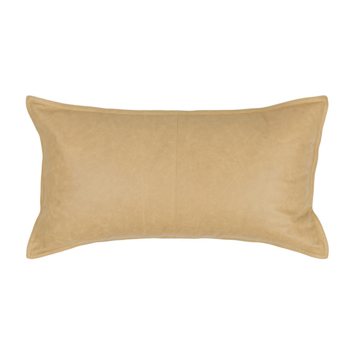 SLD Leather Golden Wheat Multiple Sizes Throw Pillow (Set of 2) - Ornate Home