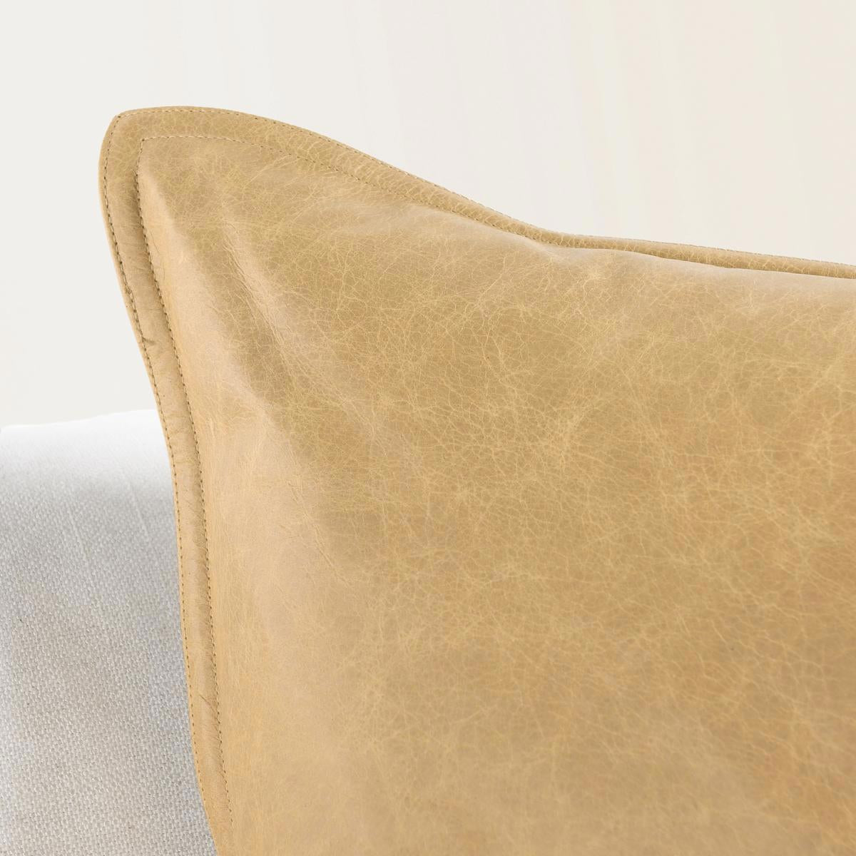 SLD Leather Golden Wheat Multiple Sizes Throw Pillow (Set of 2) - Ornate Home