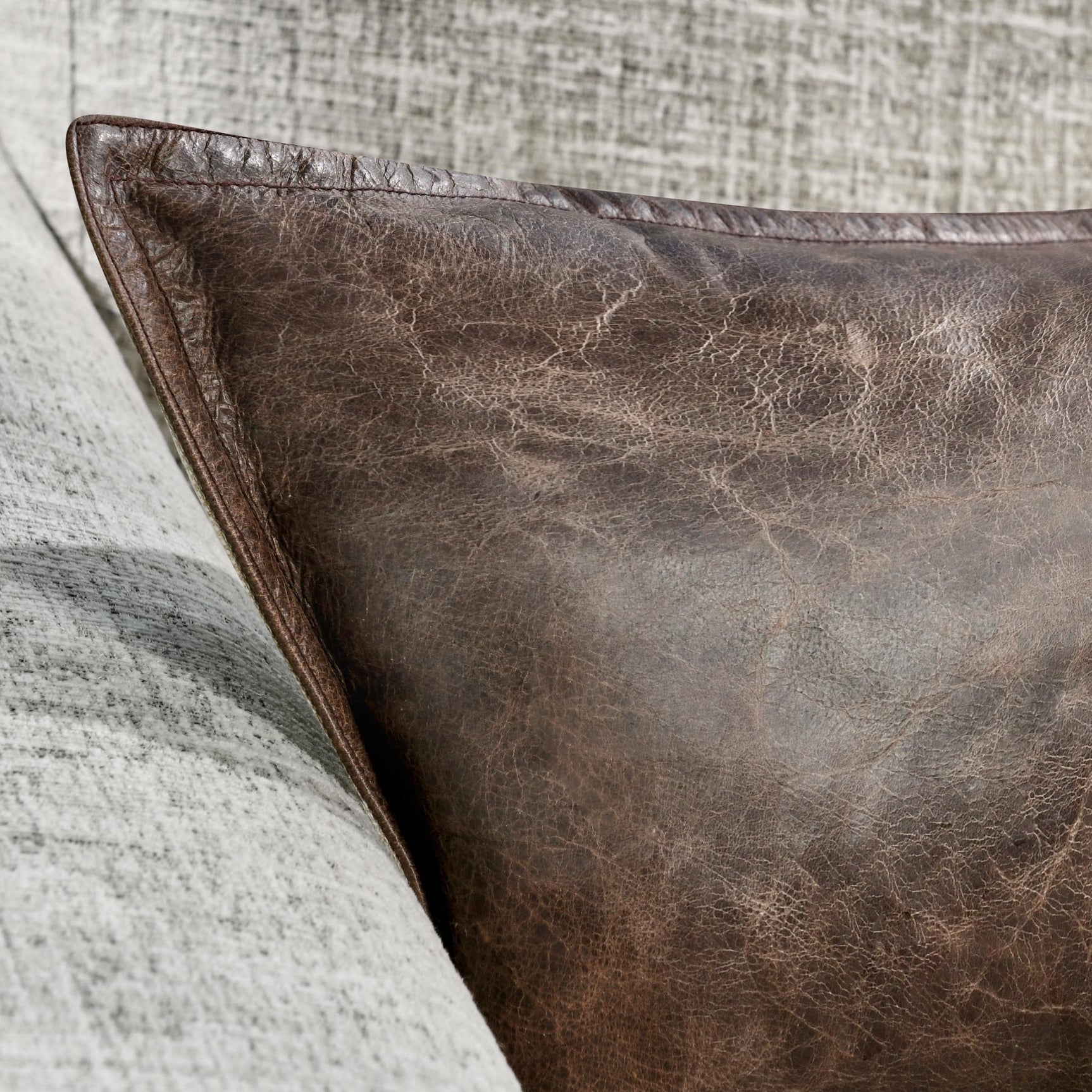 SLD Leather Parsons Cocoa Multiple Sizes Throw Pillow (Set of 2) - Ornate Home