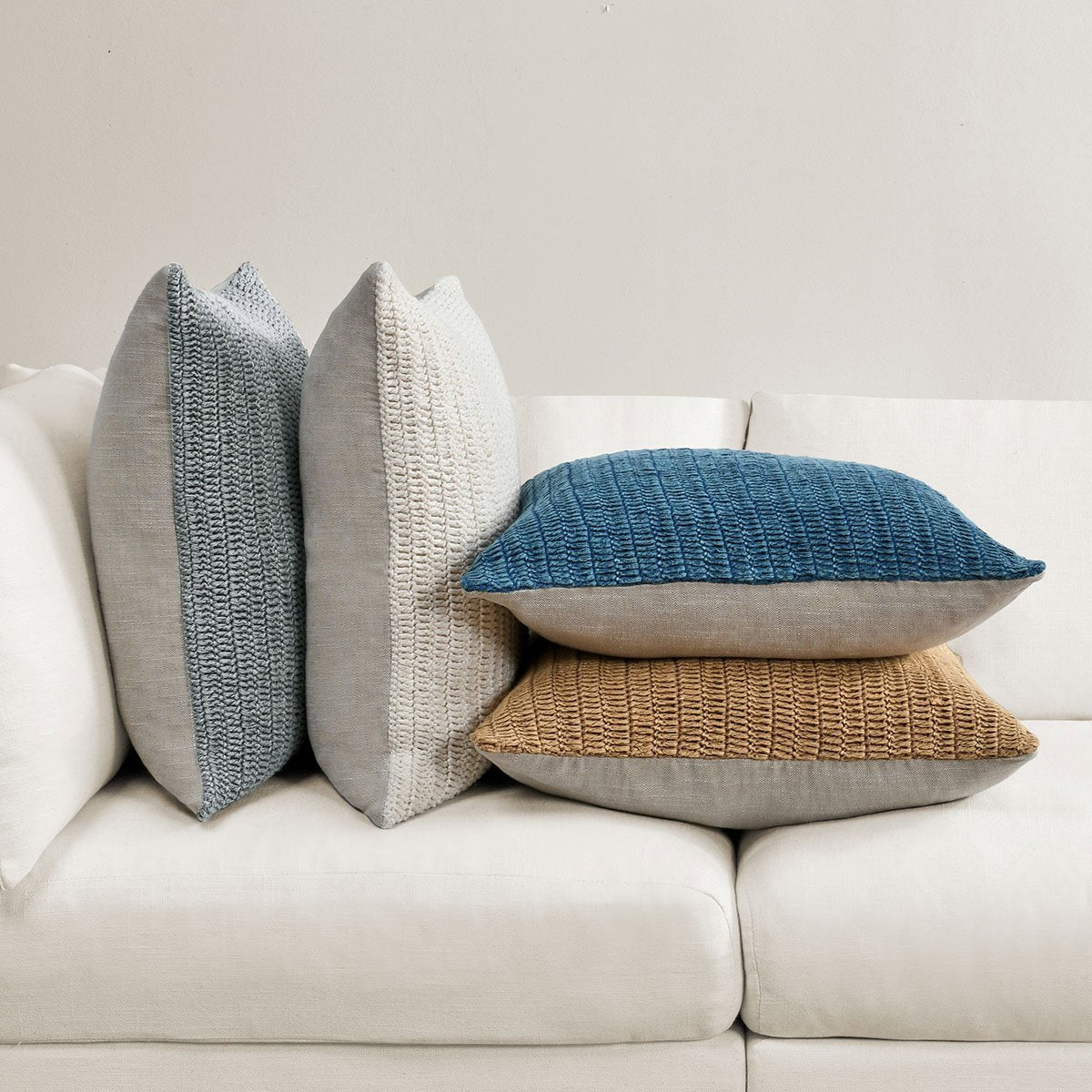 SLD Macie Blue 22x22 Throw Pillow (Set of 2) - Ornate Home
