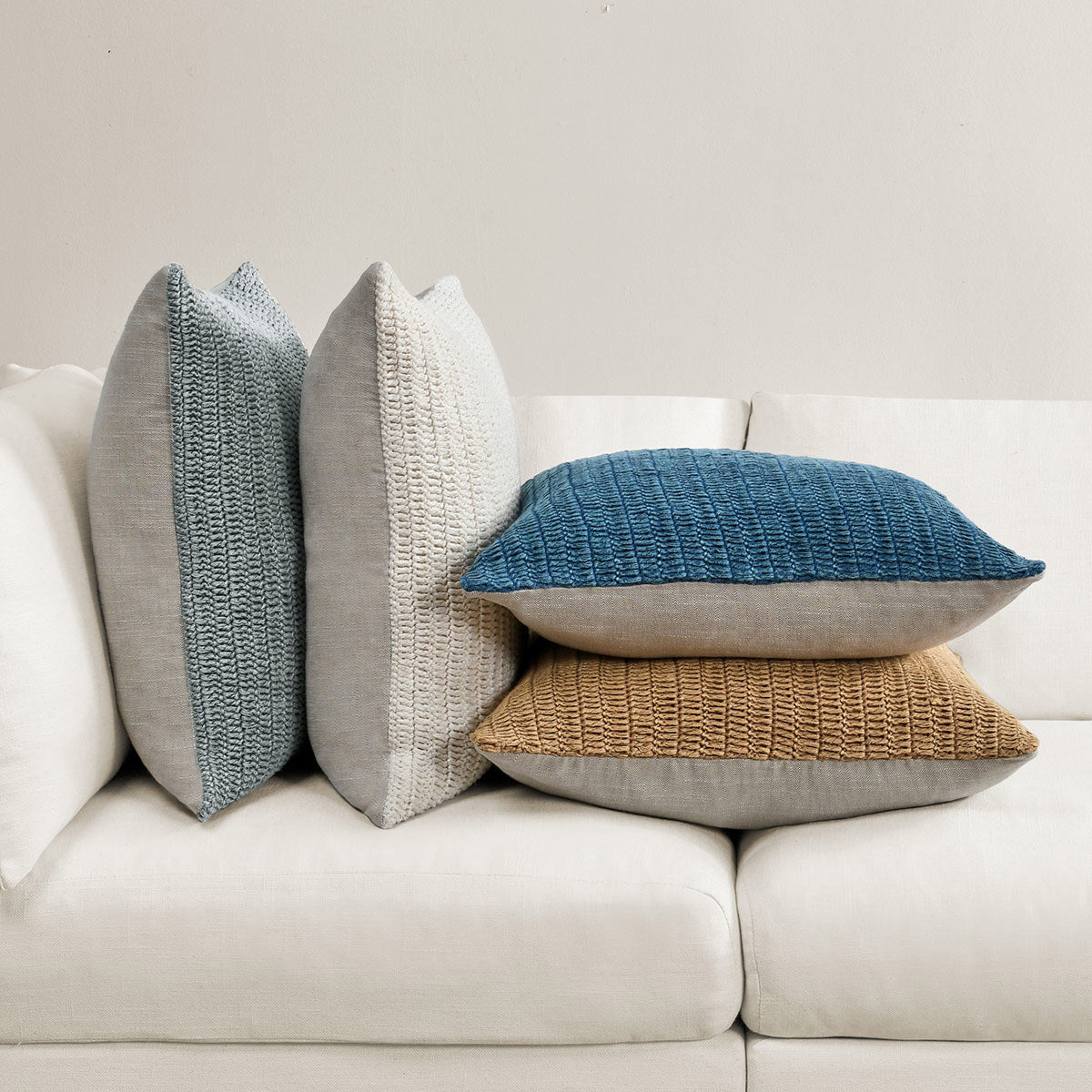 SLD Macie Ivory 22x22 Throw Pillow (Set of 2) - Ornate Home