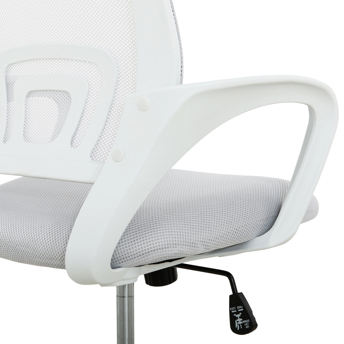 Sealy Jupiter White/Grey Mesh Office Desk Chair