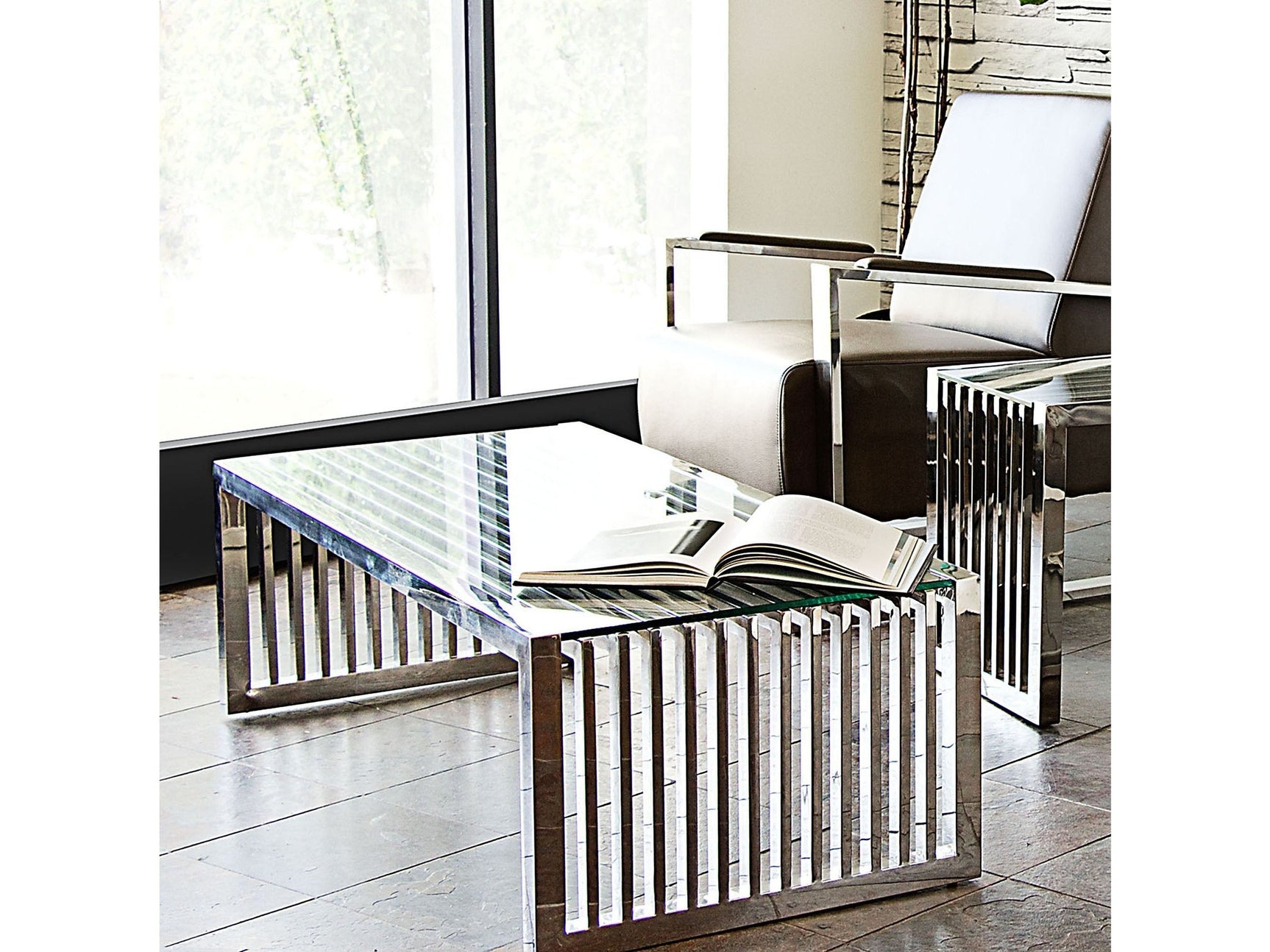 SOHO Stainless Steel Coffee Table - Ornate Home