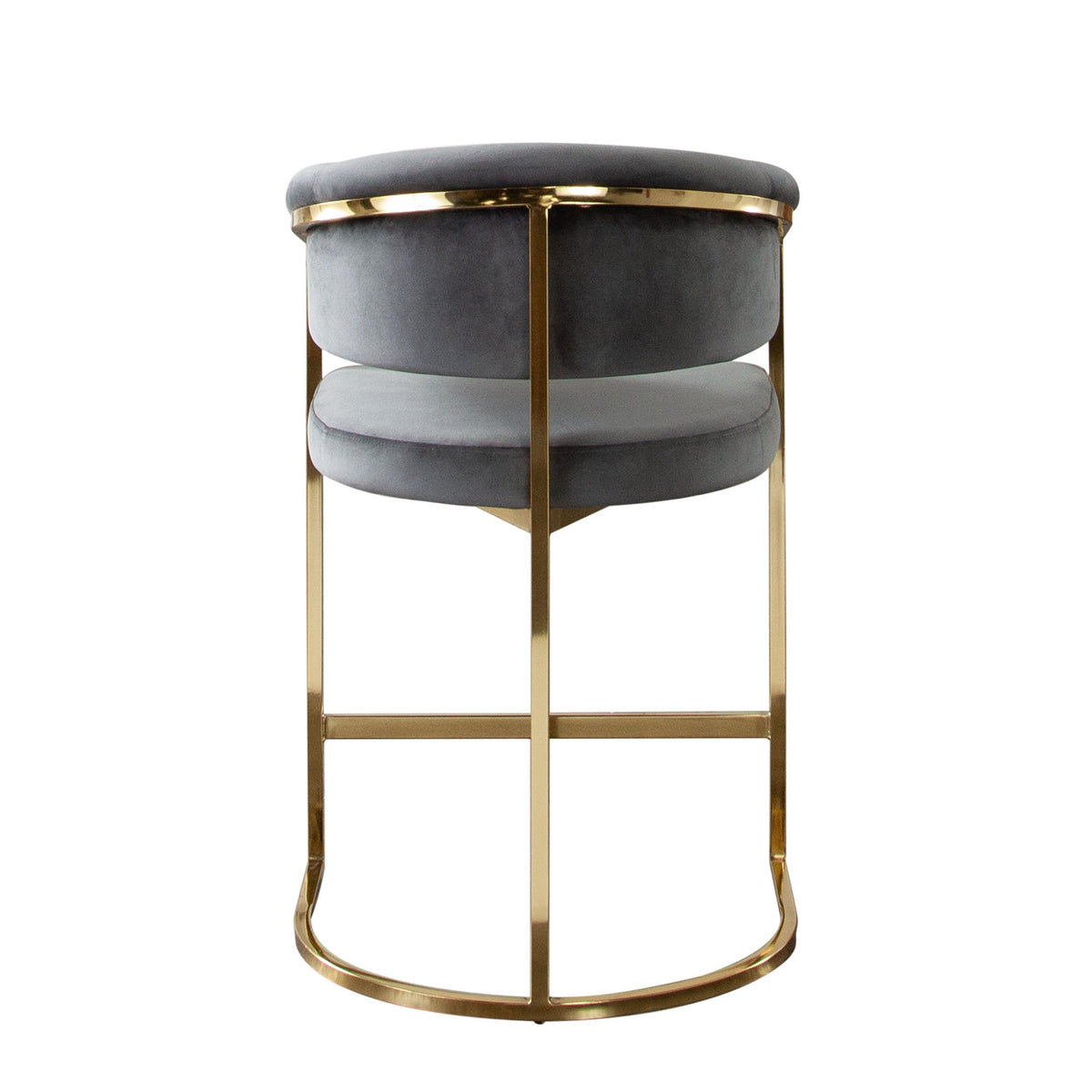 Solstice Grey/Gold Velvet Counter Chair - Ornate Home