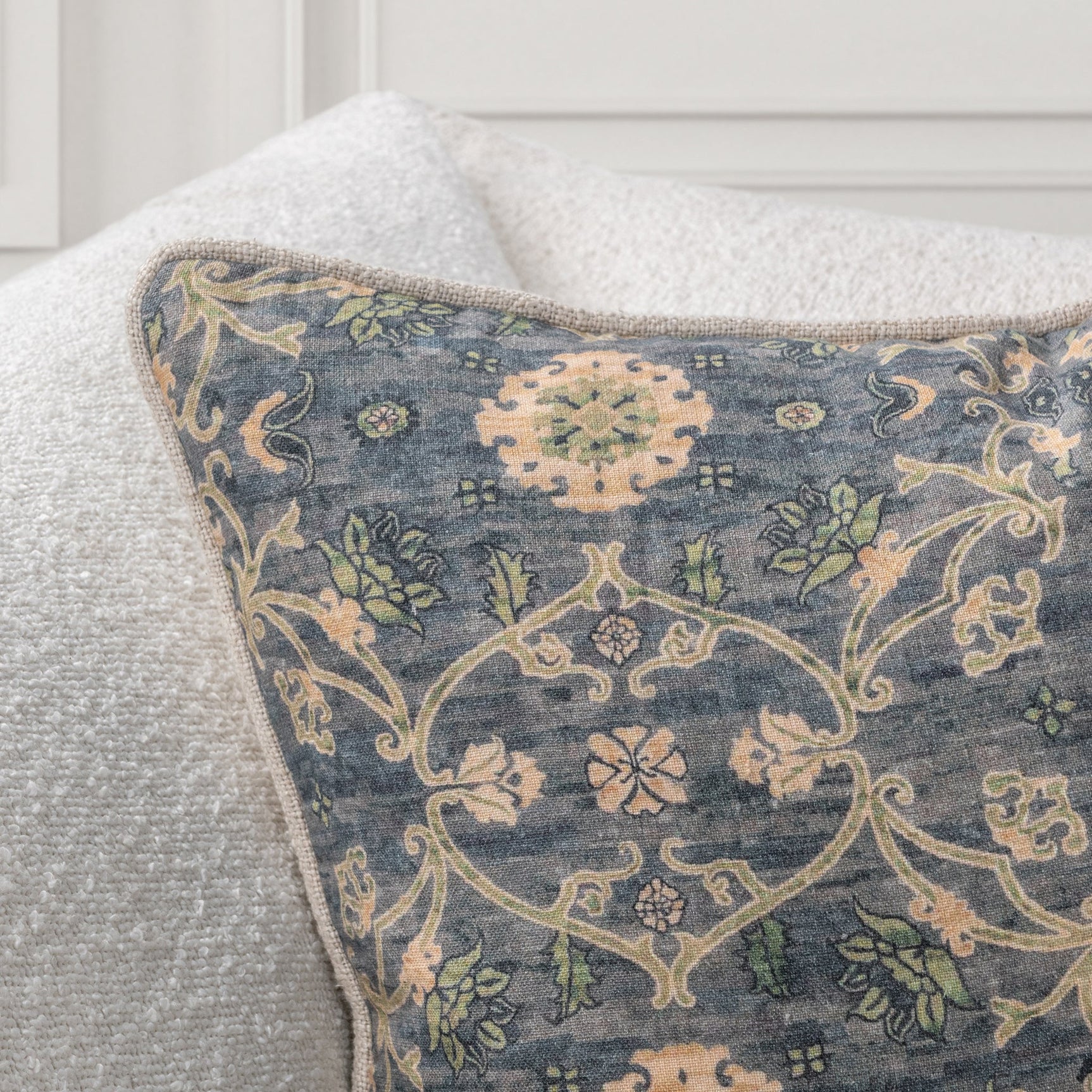 SR Ira Blue Sea Multi 22x22 Throw Pillow - Ornate Home