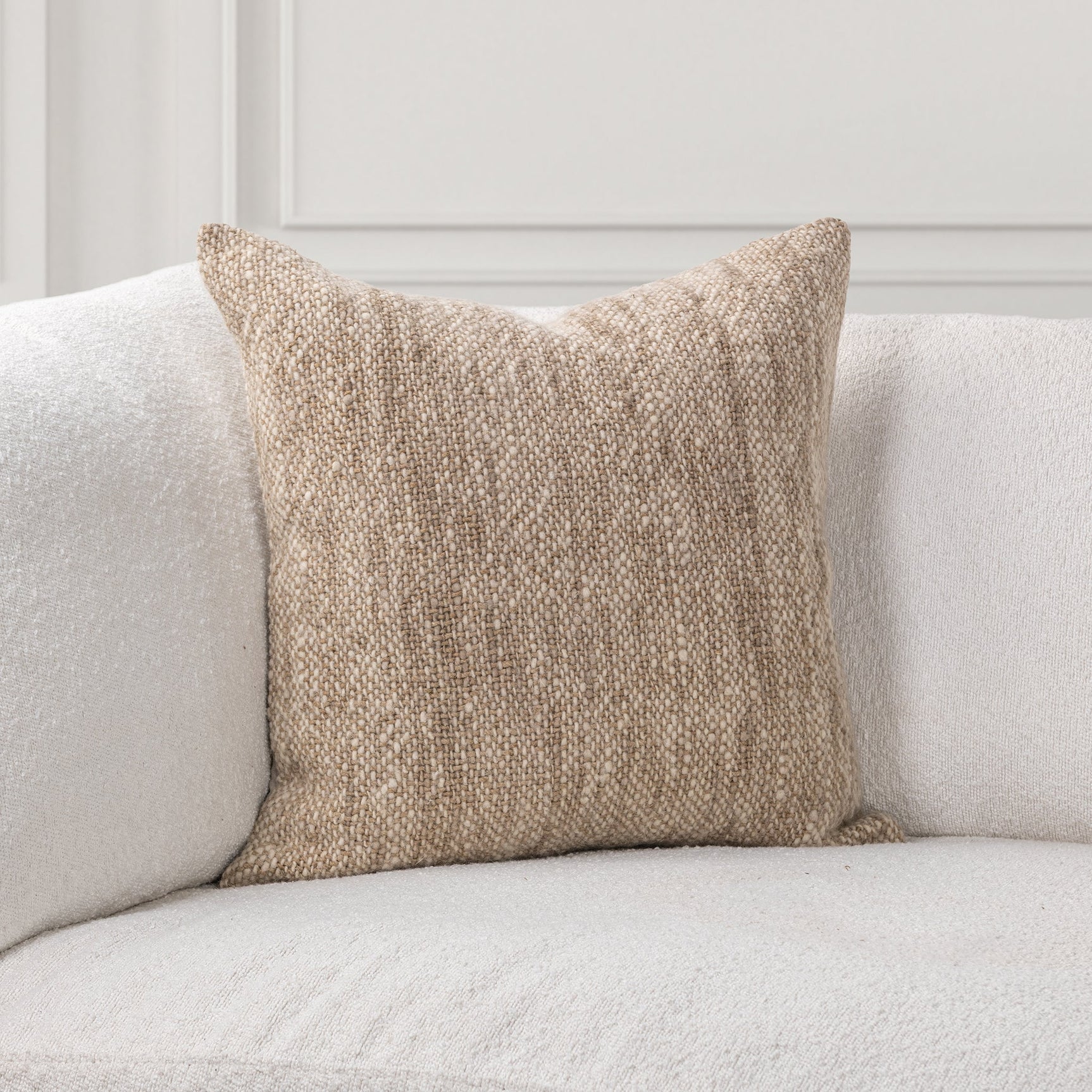 SR Jai Natural 22x22 Throw Pillow - Ornate Home