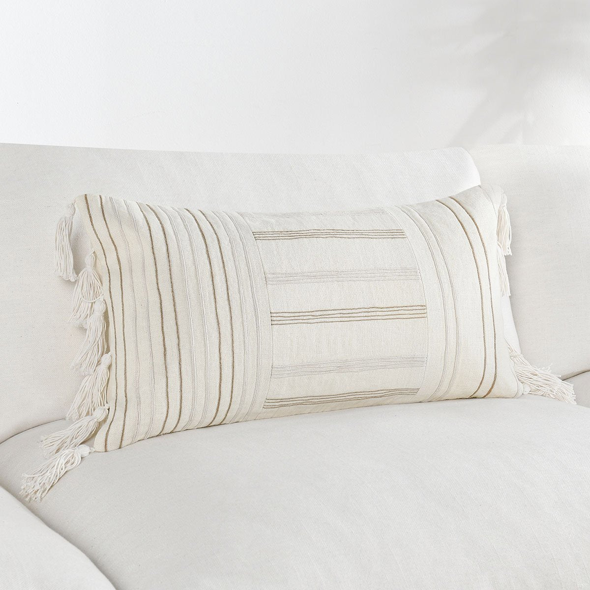 ST Apana Ivory/Natural Multiple Sizes Throw Pillow (Set of 2) - Ornate Home