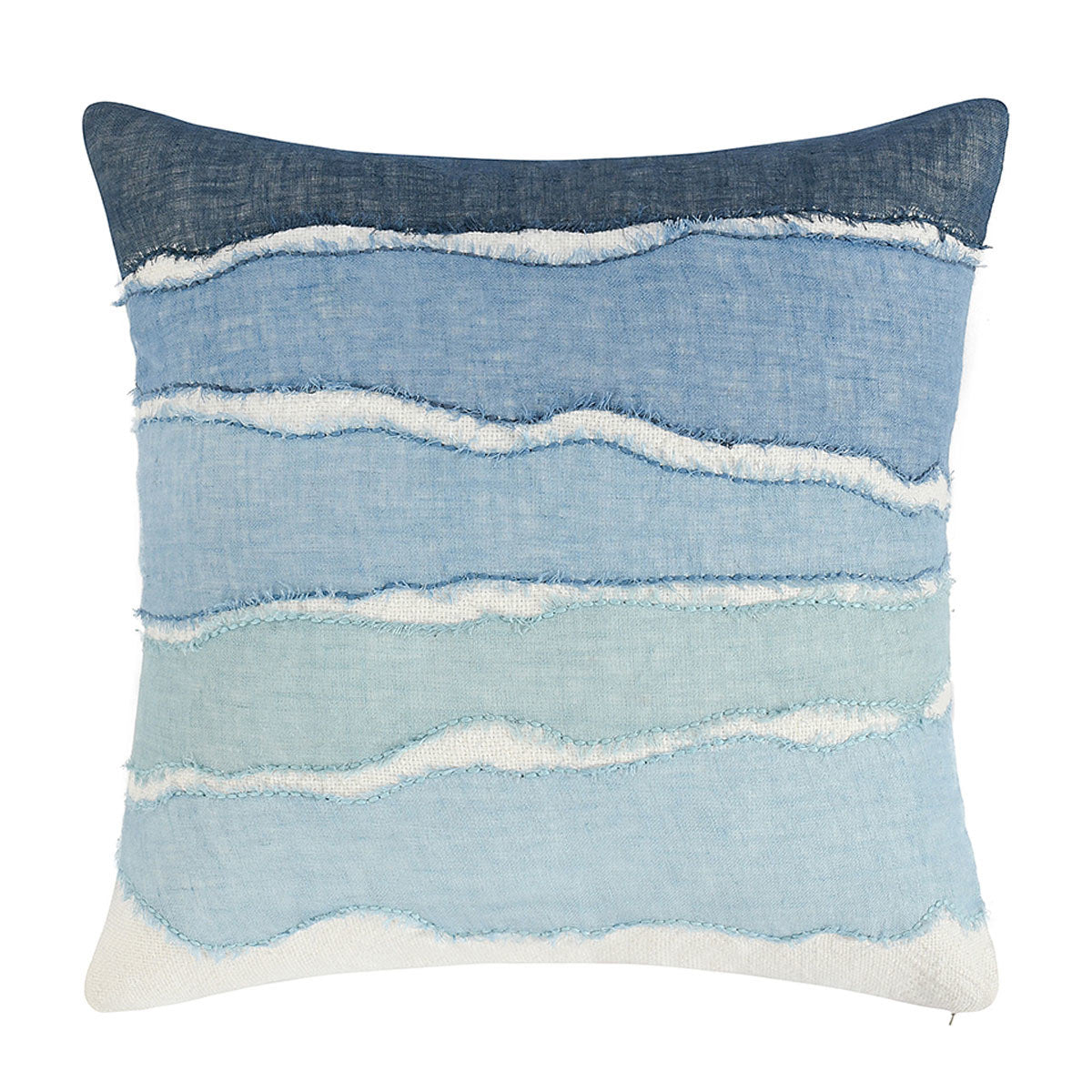 ST Bikram Capri Blue Multi 22x22 Throw Pillow (Set of 2) - Ornate Home
