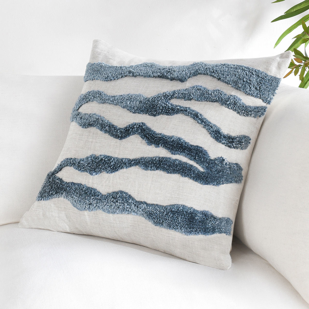 ST Passage Capri Blue 22x22 Throw Pillow (Set of 2) - Ornate Home