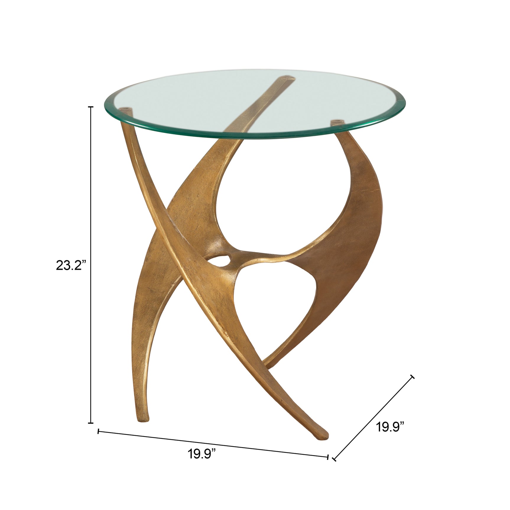 Sabel Gold Side Table - Ornate Home