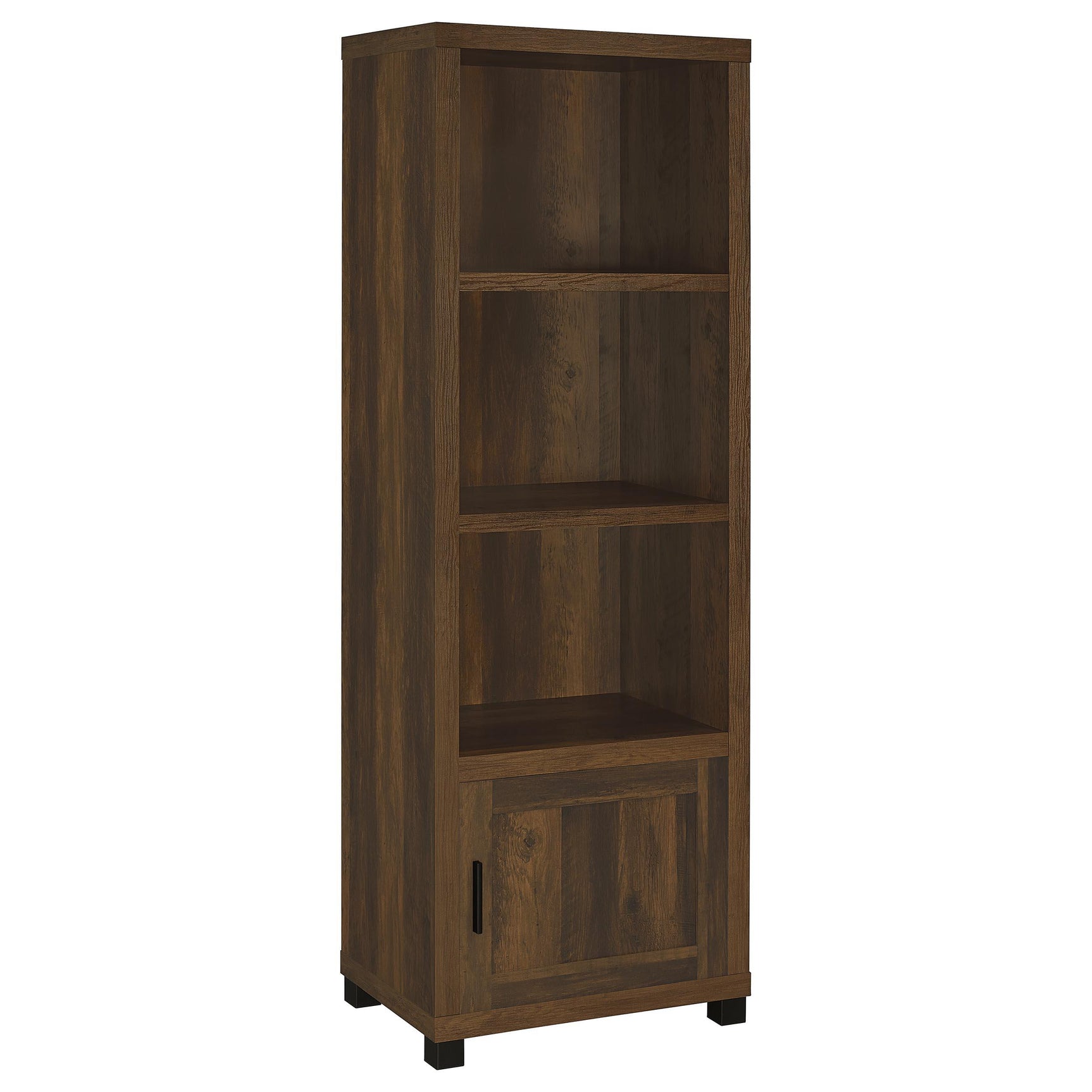 Sachin Dark Pine 3-shelf Engineered Wood Media Tower - Ornate Home