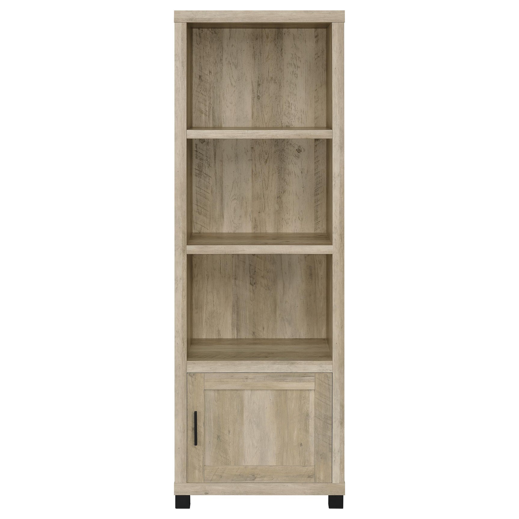 Sachin Distressed Pine 3-shelf Engineered Wood Media Tower - Ornate Home