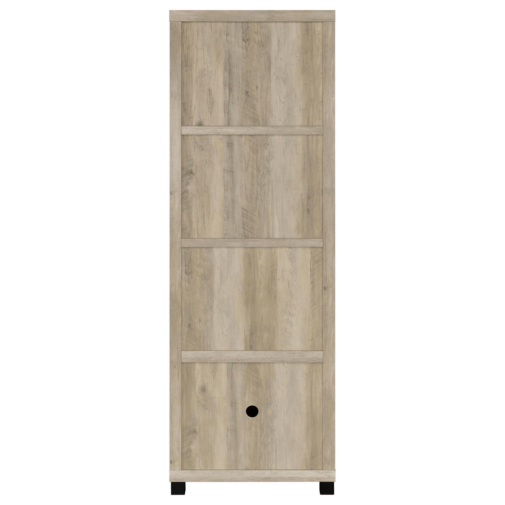 Sachin Distressed Pine 3-shelf Engineered Wood Media Tower - Ornate Home