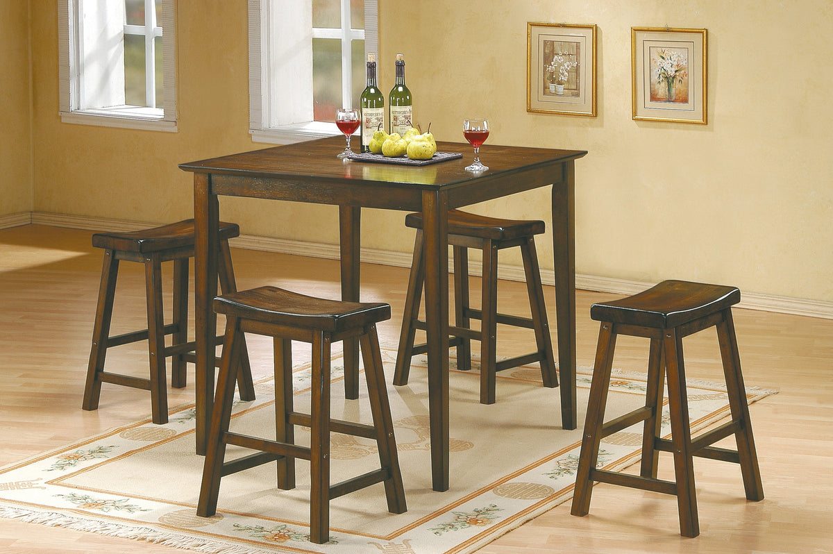 Saddleback Warm Cherry Pub Height Stool (Set of 2) - Ornate Home