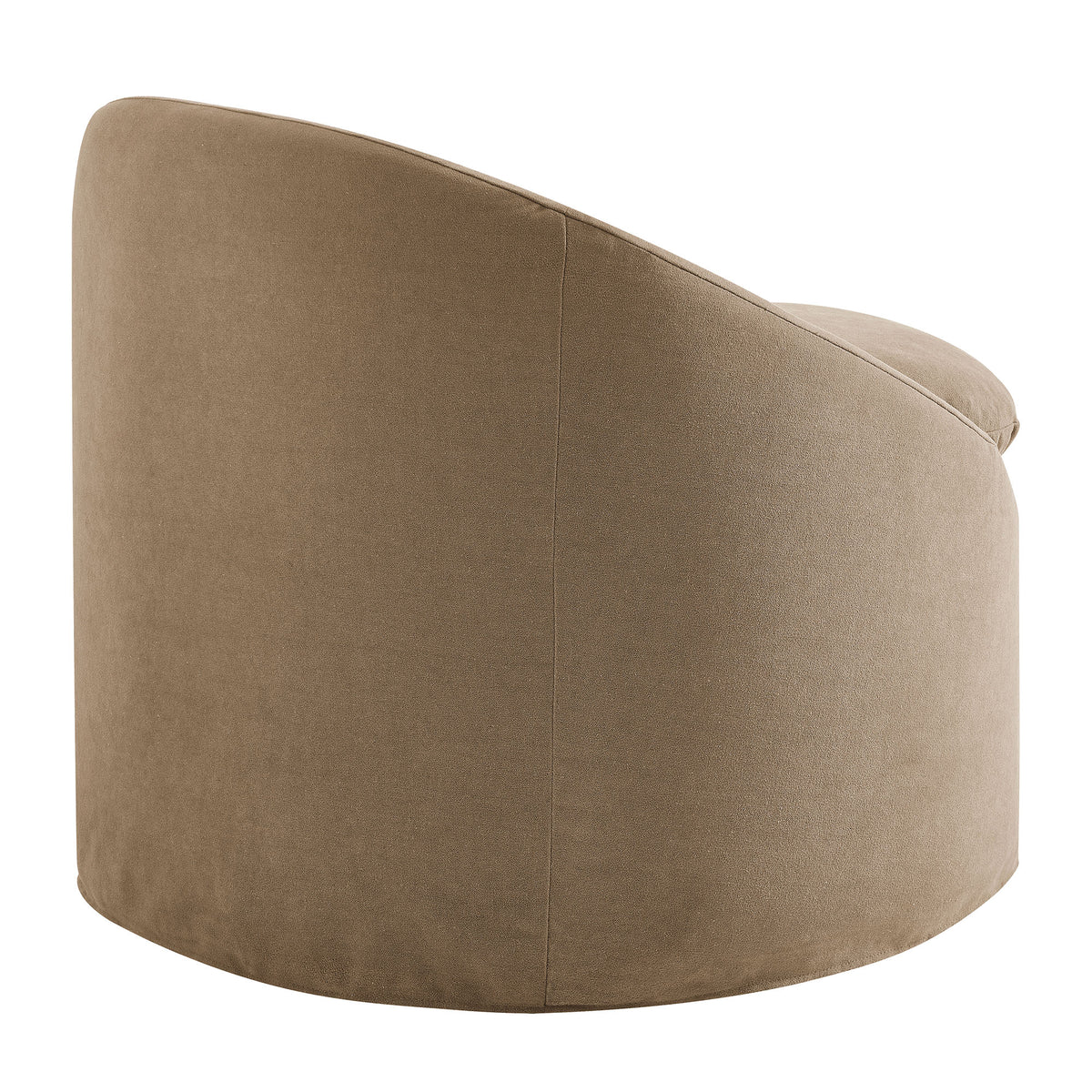 Sadie Almond Slipcovered Linen-Blend Round Accent Chair - Ornate Home