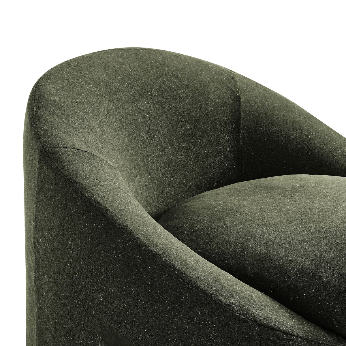 Sadie Sage Slipcovered Linen-Blend Round Accent Chair - Ornate Home