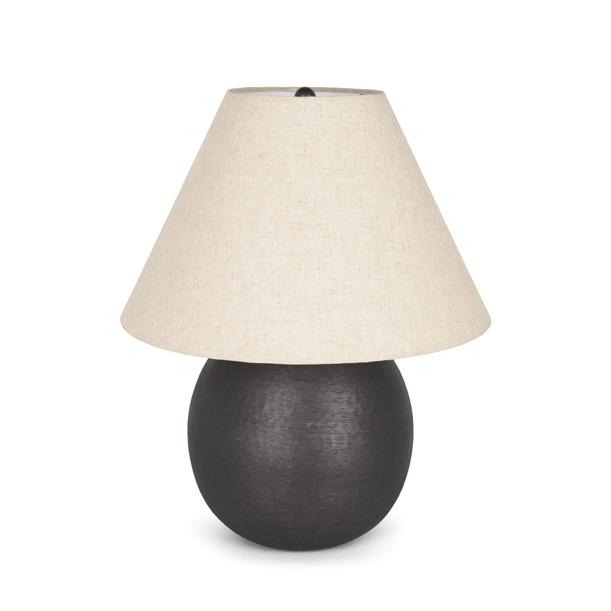 Sadiyah Black/Beige Brushed Metal Table Lamp