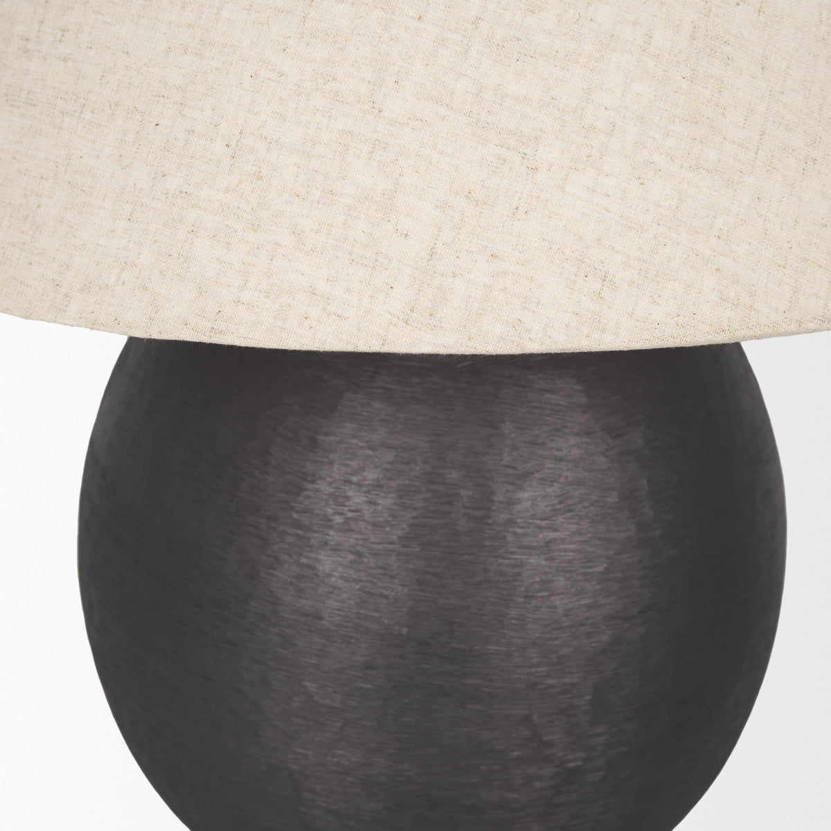 Sadiyah Black/Beige Brushed Metal Table Lamp