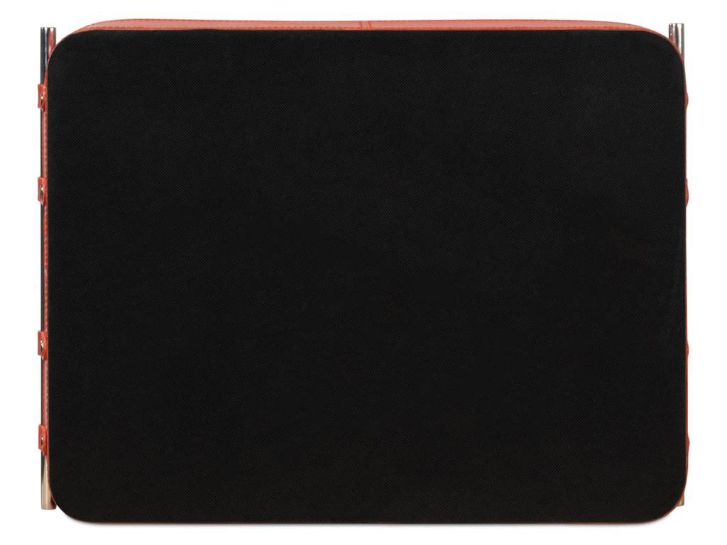Safari Orange Leather Tray - Ornate Home