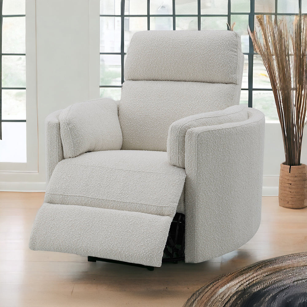 Sagen Beige Glider Recliner W/Swivel - Ornate Home