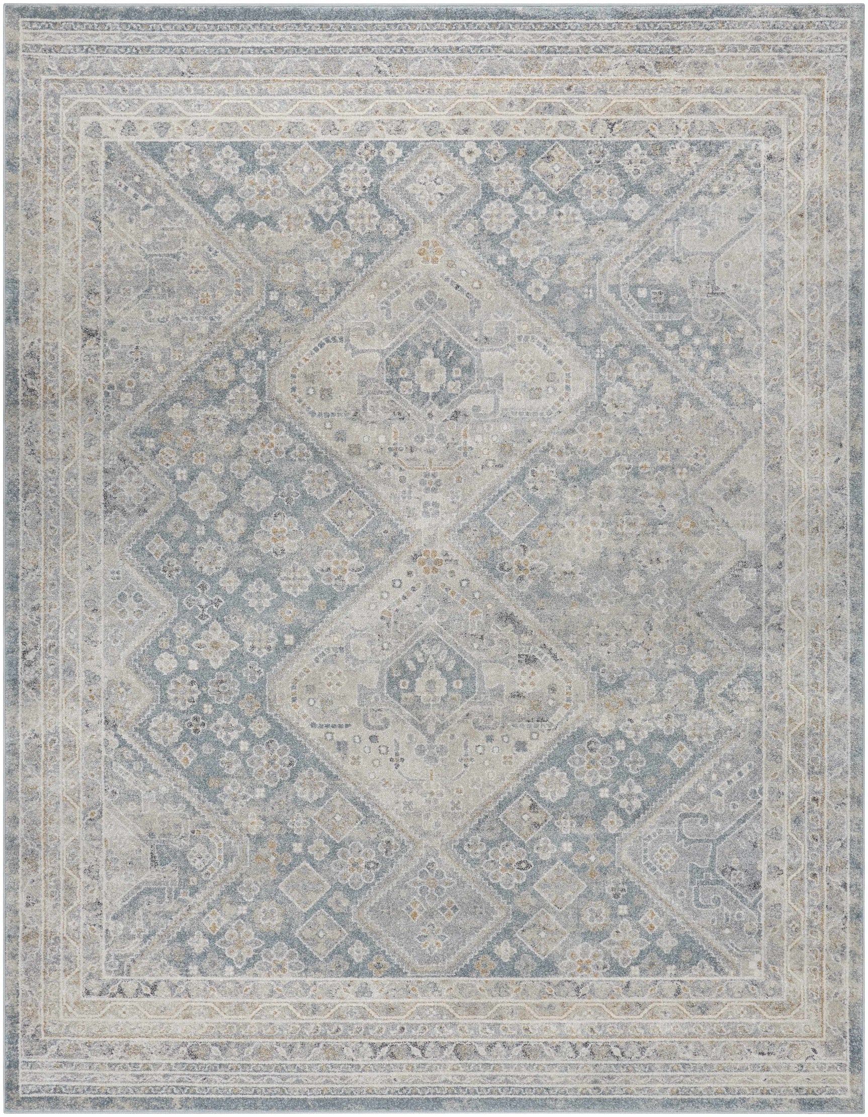 Sagen Blue Medallion Area Rug - Clearance - Ornate Home