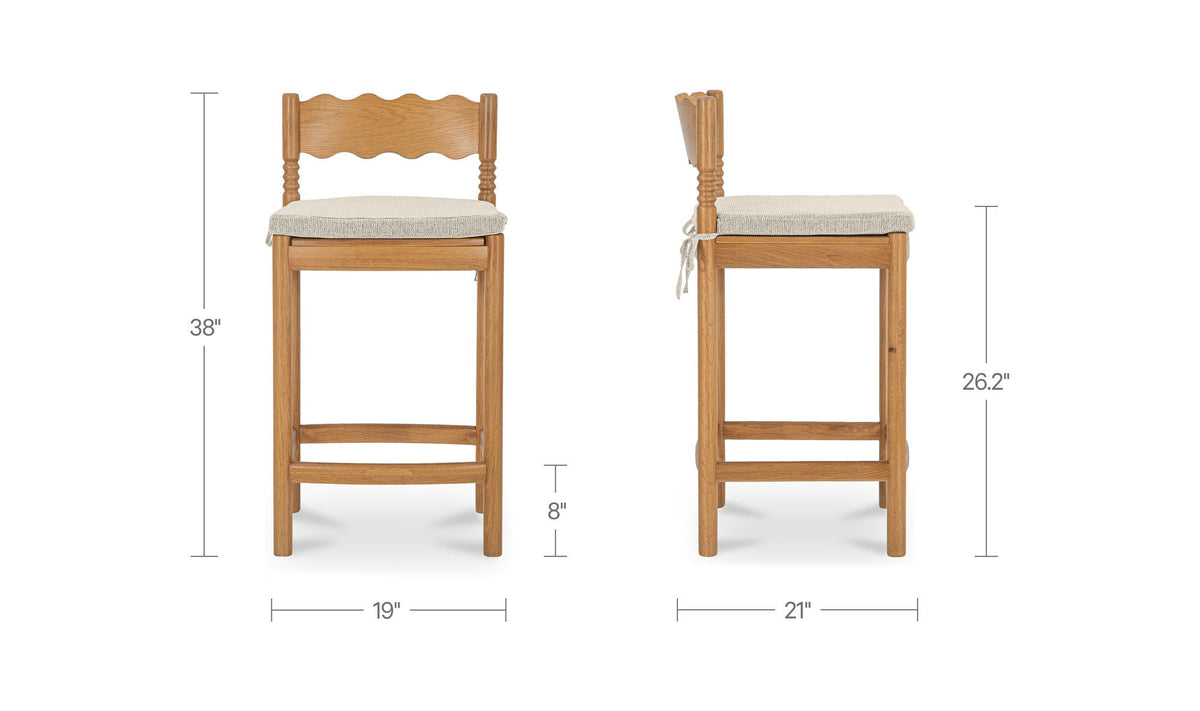 Sai Natural Counter Stool - Ornate Home