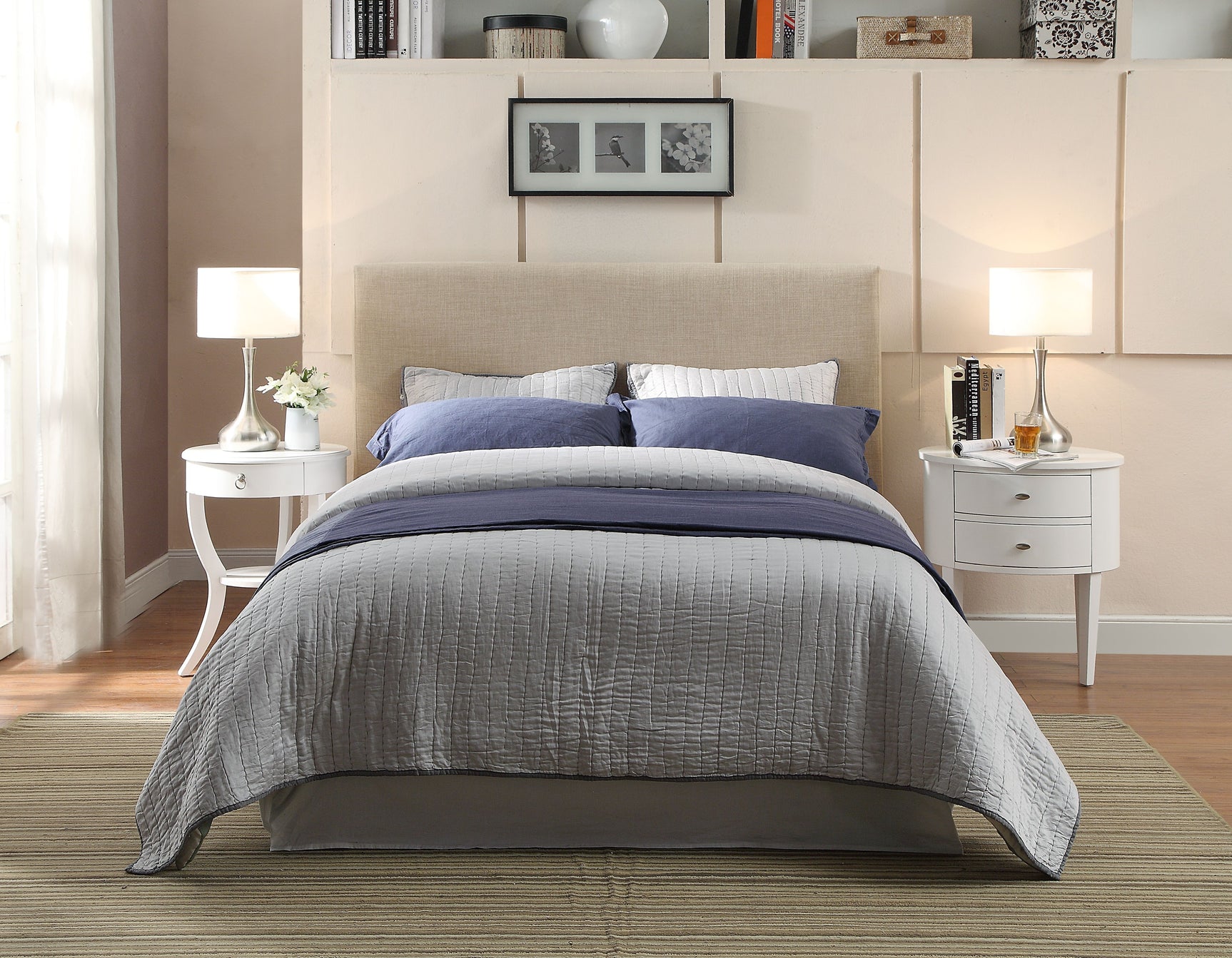 Saint Pierre Upholstered Headboard in Toast Linen - Ornate Home