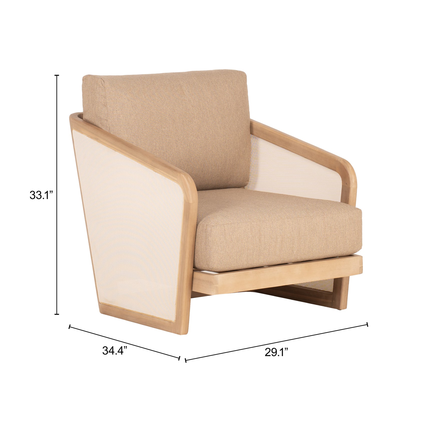 Sakina Brown Lounge Chair - Ornate Home