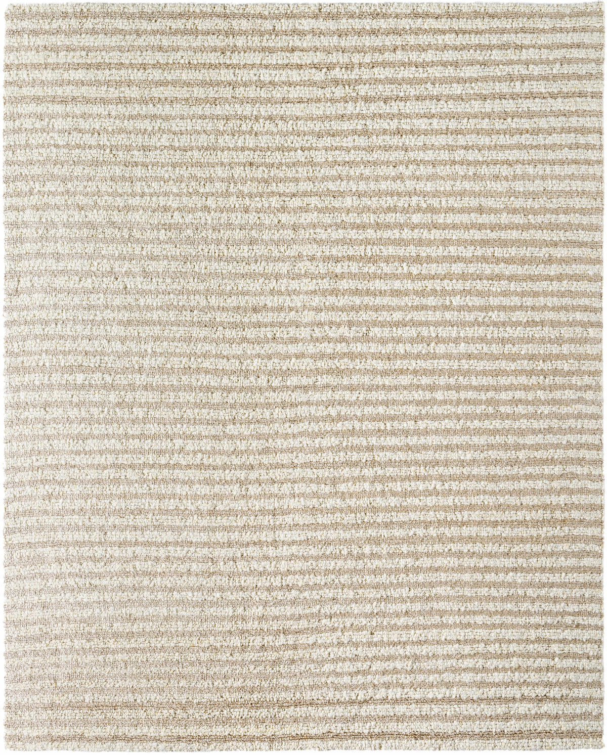 Saku Cream Striped Wool Rug - Clearance - Ornate Home