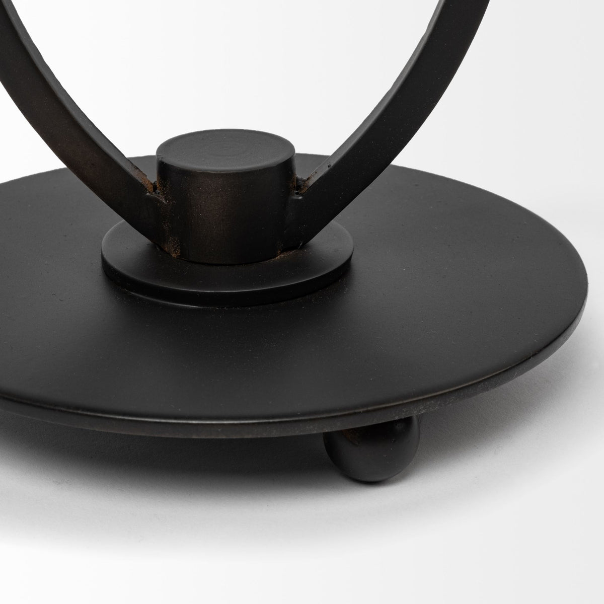 Salah Black Small Iron Table Candle Holder - Ornate Home