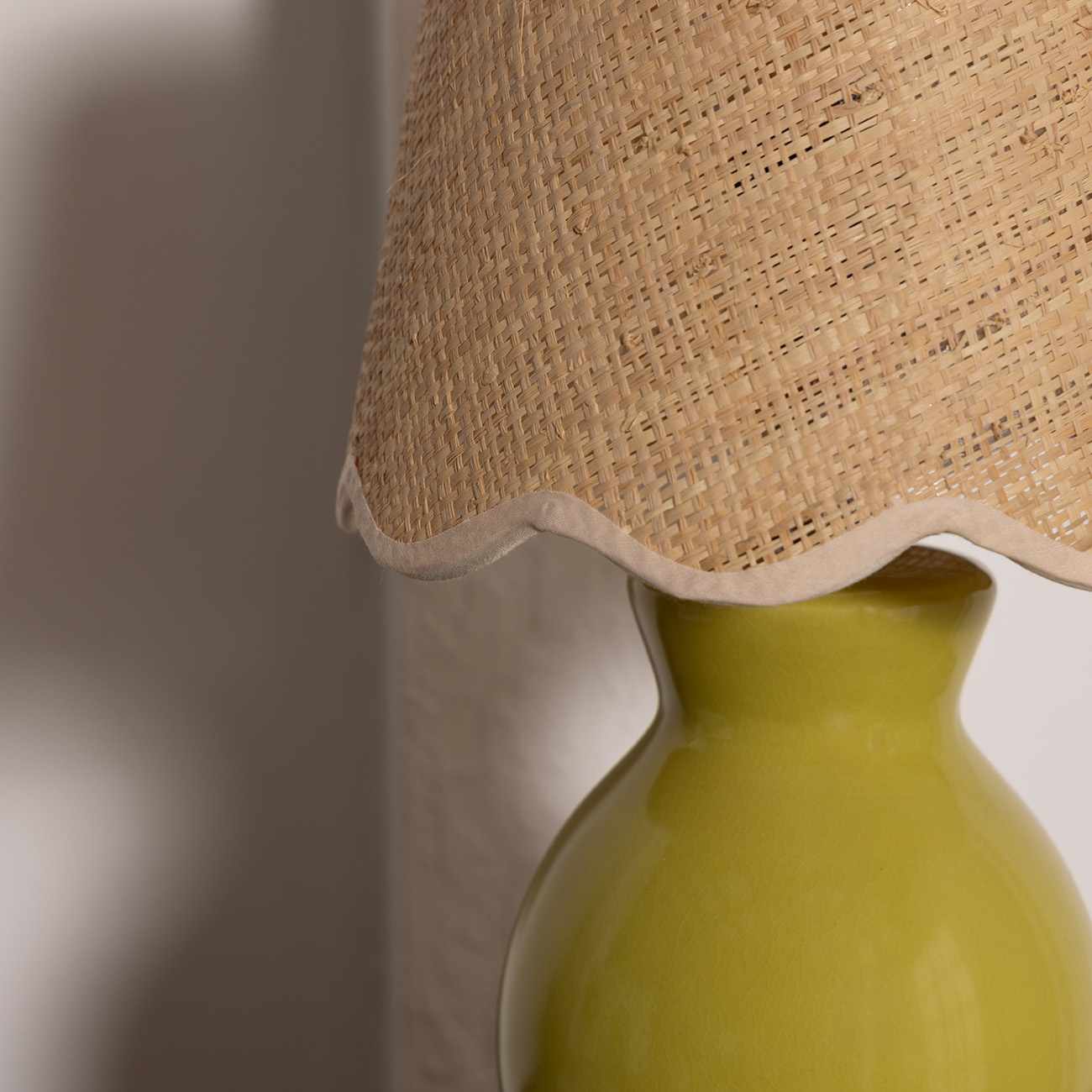 Salgareda Olive Rattan Table Lamp - Ornate Home