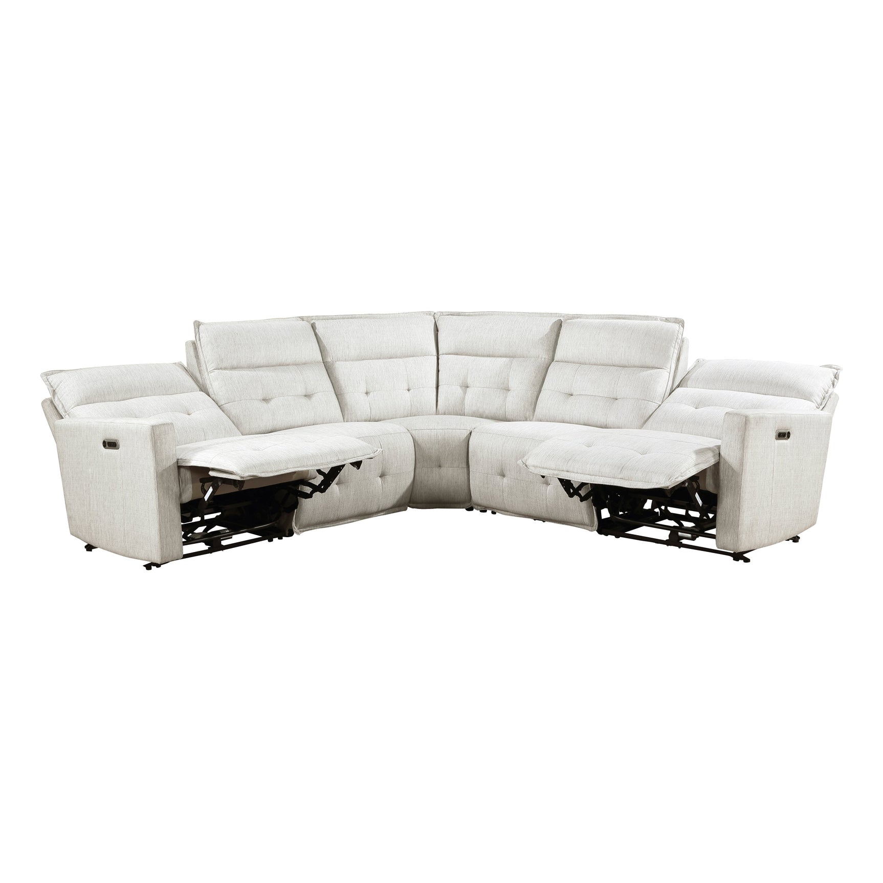 Salida White 5-Piece Modular Power Reclining Sectional - Ornate Home
