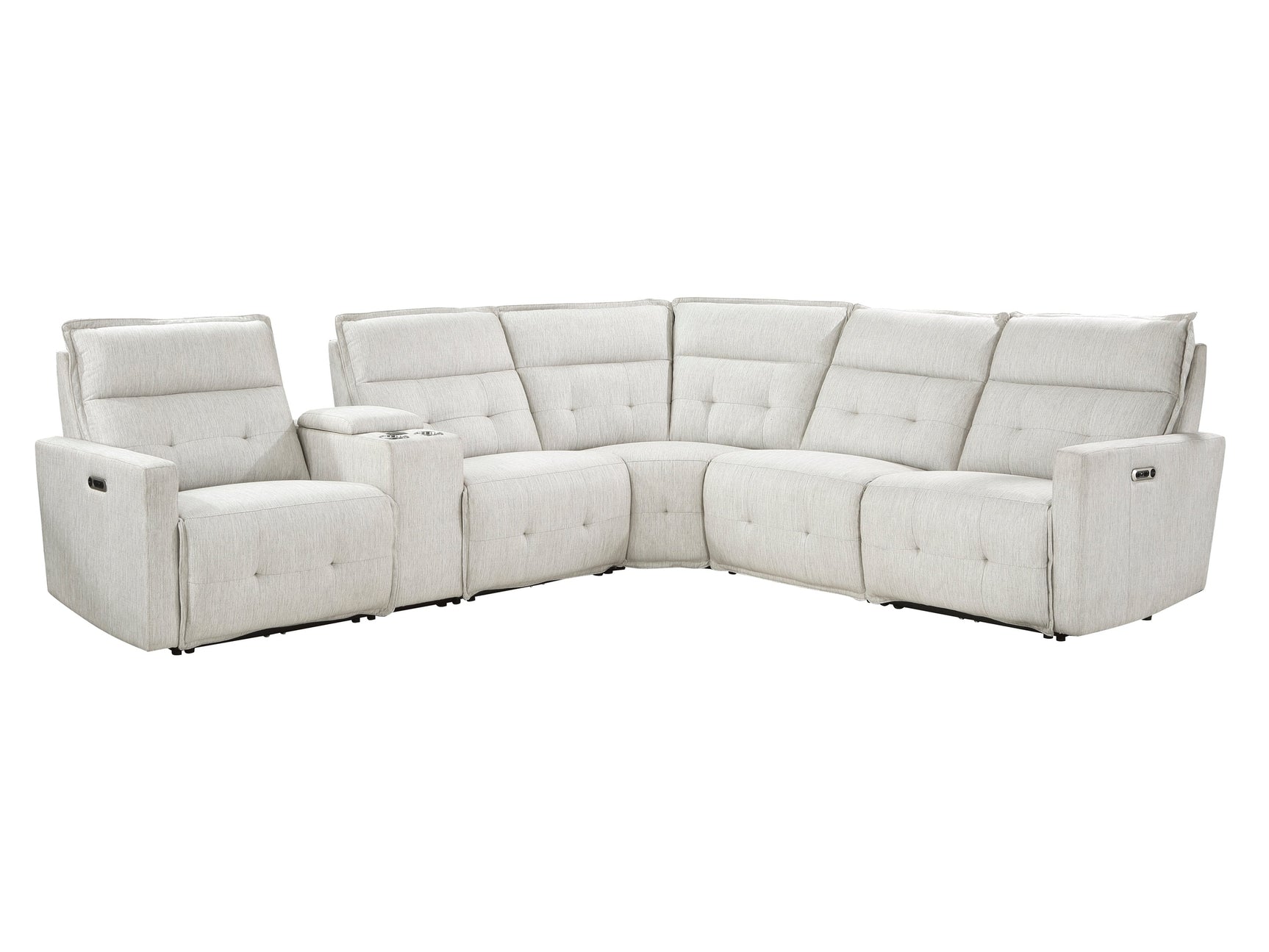 Salida White 6-Piece Modular Power Reclining Sectional - Ornate Home